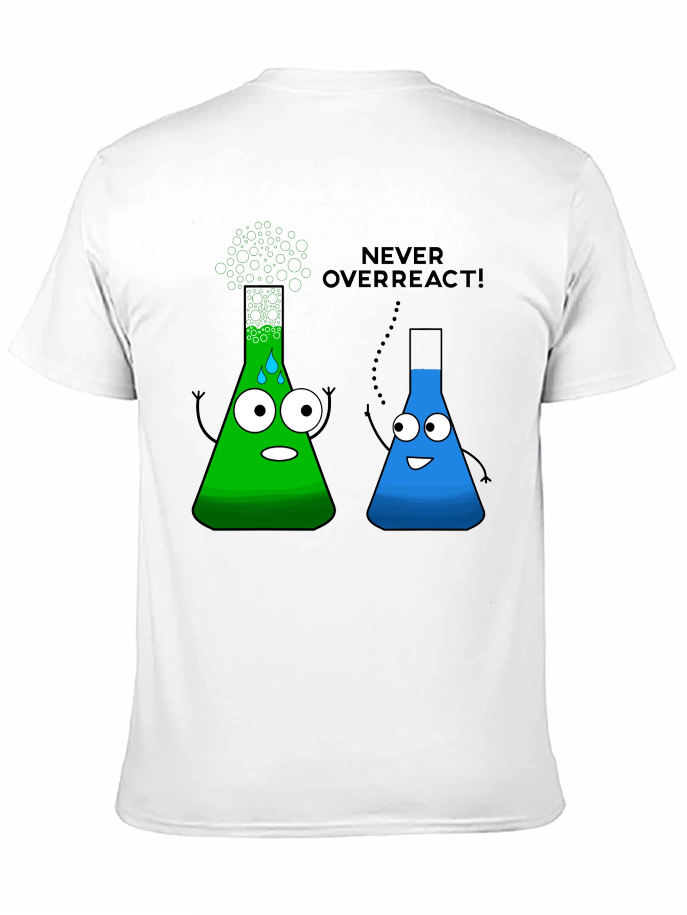 Never Overreact! Science Humor Black T-Shirt