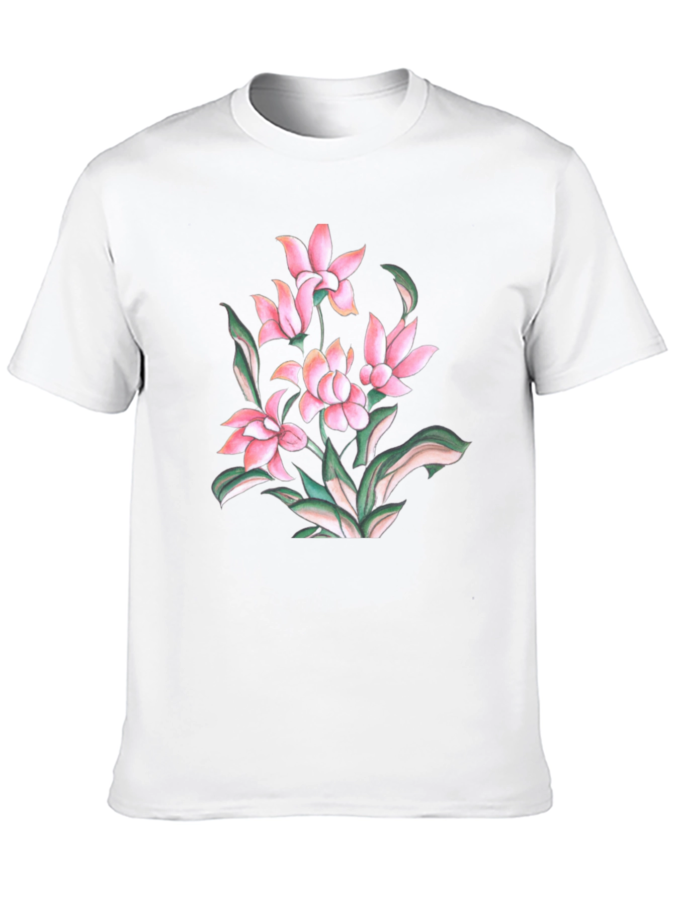 Floral Print Crew Neck T-Shirt