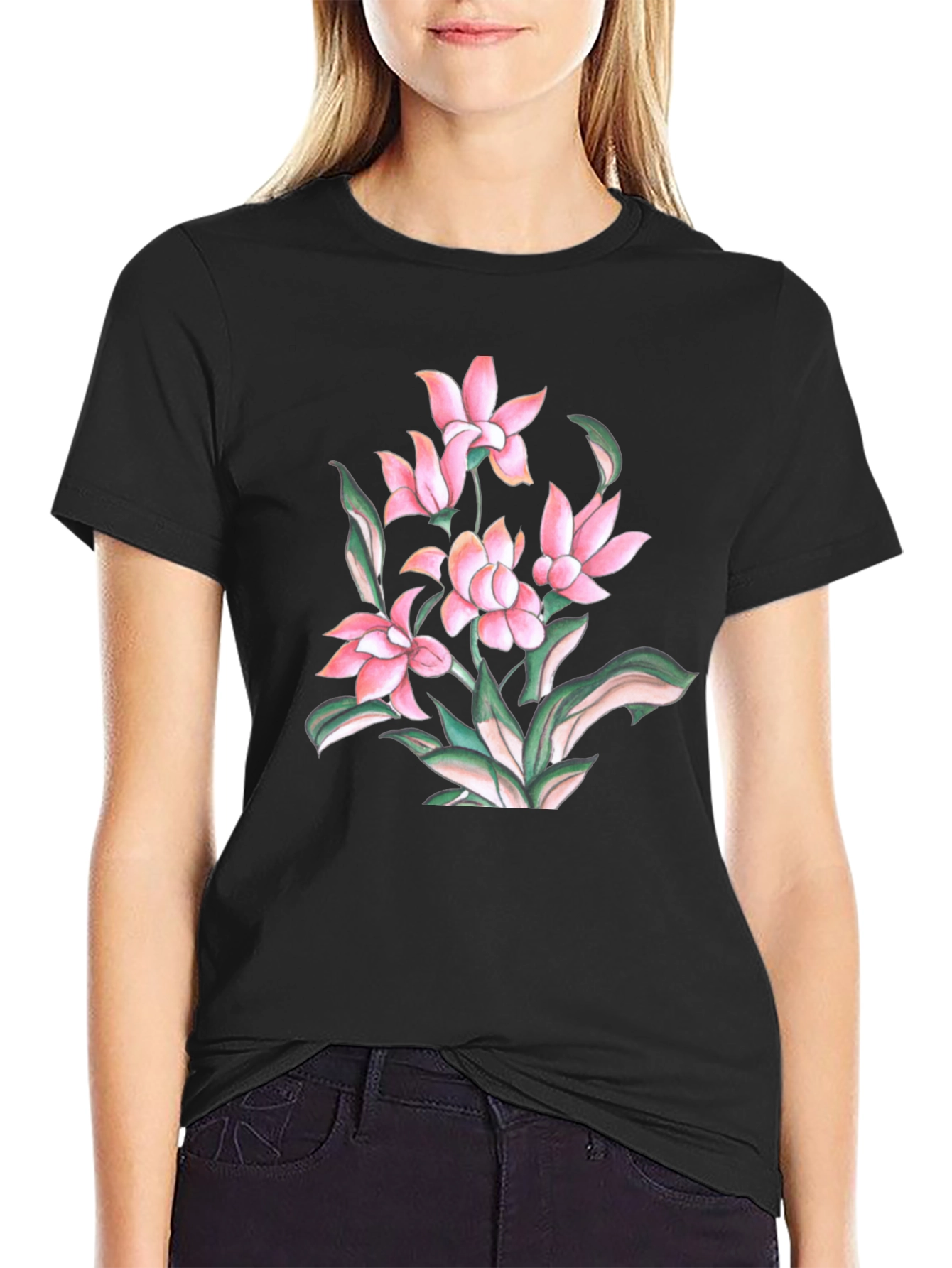 Floral Print Crew Neck T-Shirt