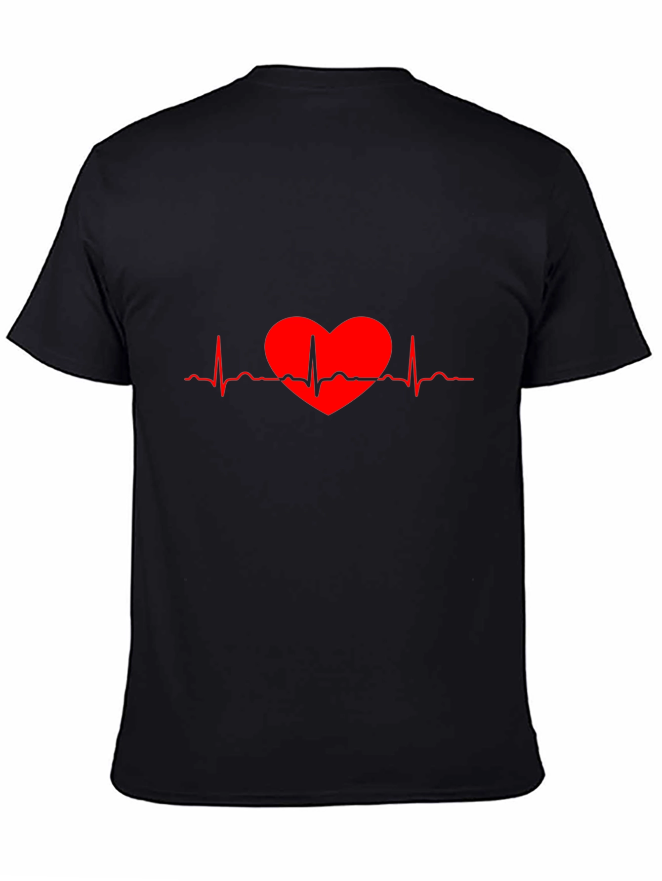 Heartbeat Heart Red Line Art T-Shirt