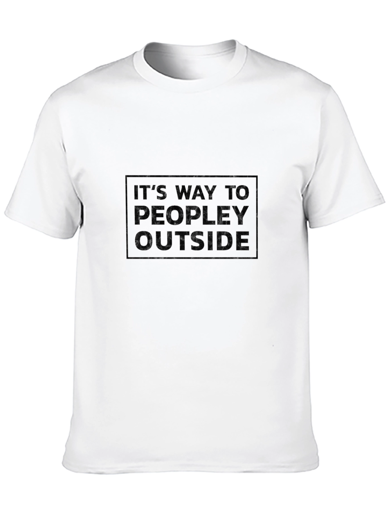 Humorous Too Peopley Outside Graphic Tee