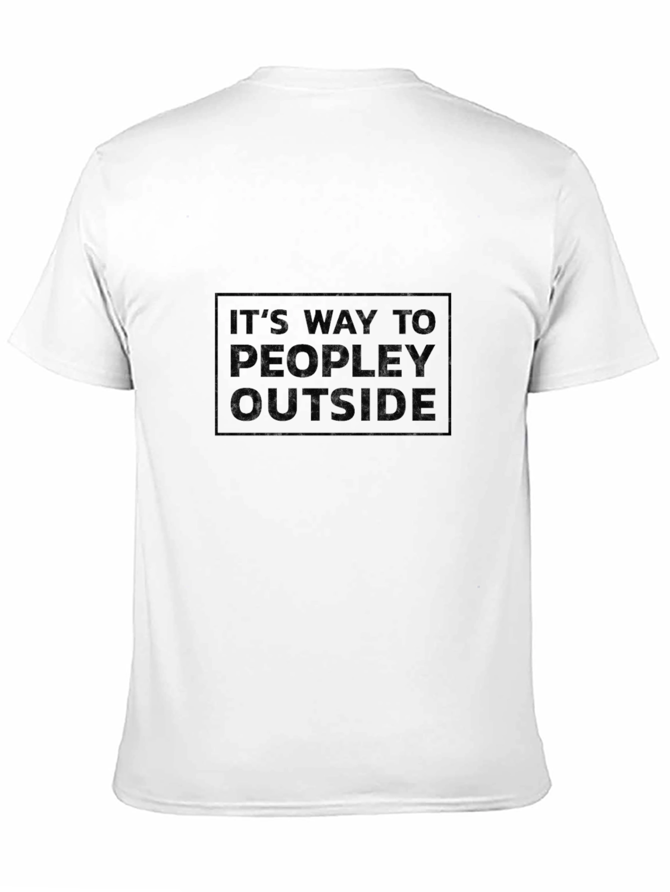 Humorous Too Peopley Outside Graphic Tee