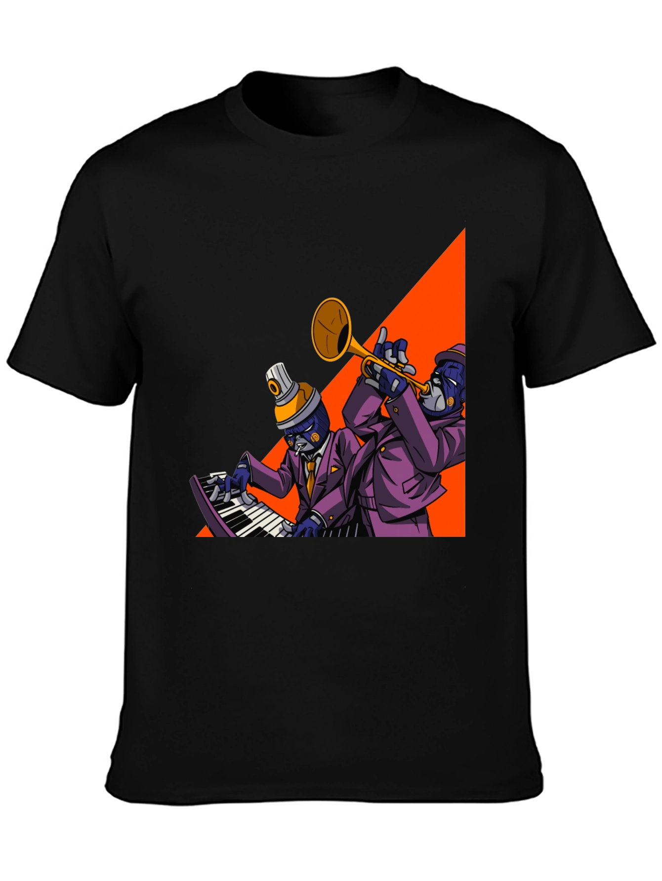 Jazz Duo Graphic Tee - Cool Musician T-Shirt