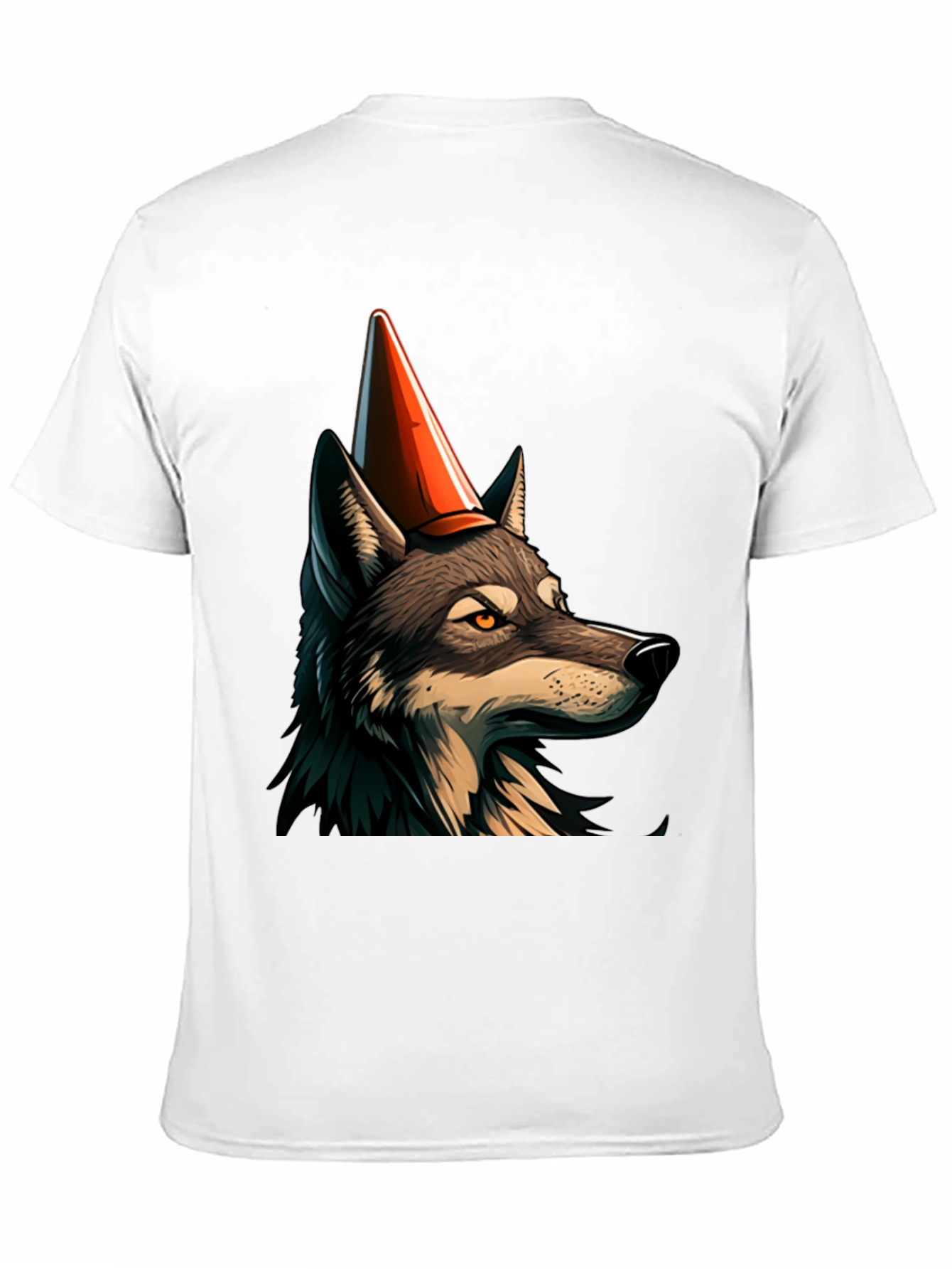 Wolf Party Hat Graphic T-Shirt