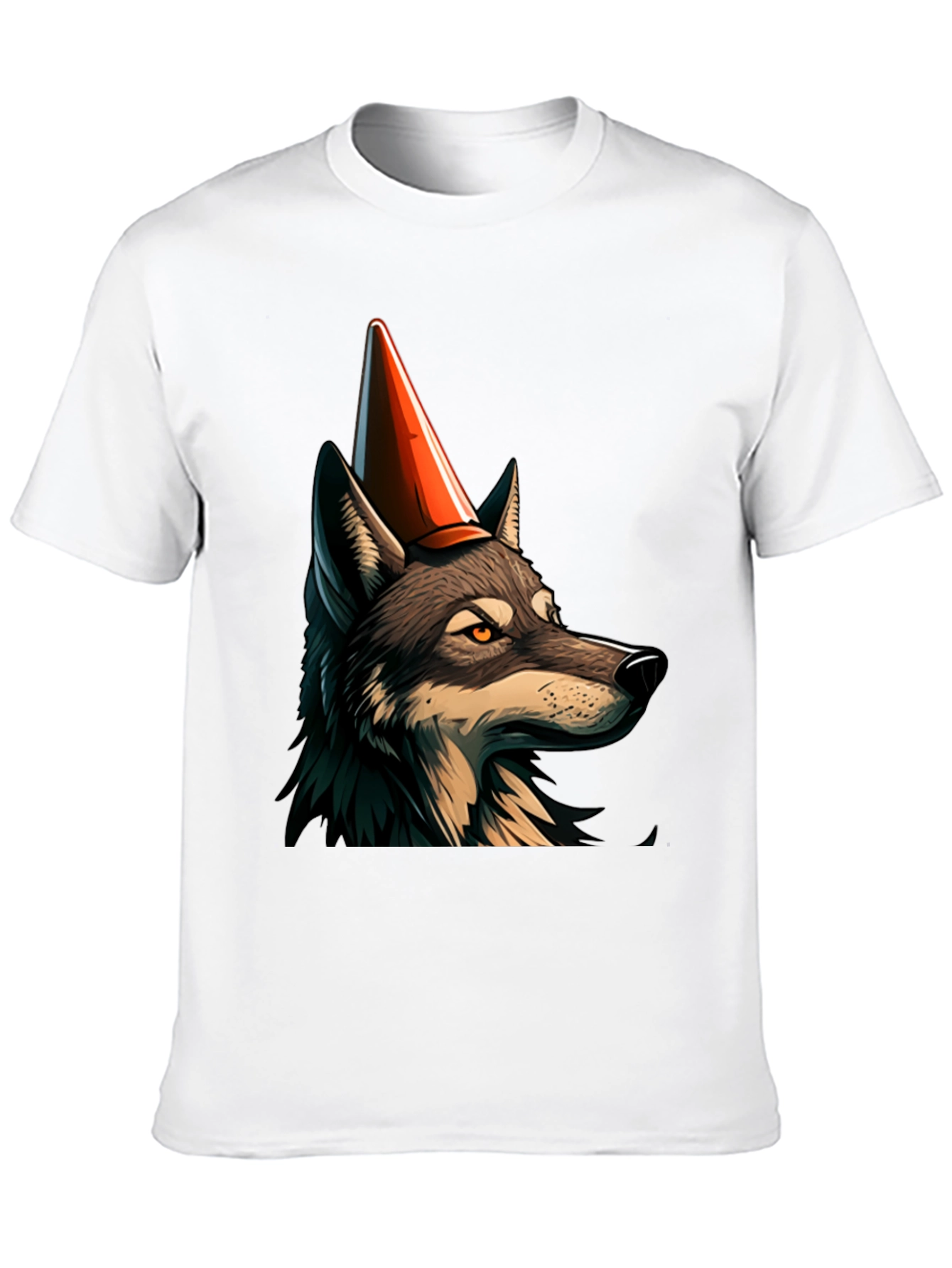 Wolf Party Hat Graphic T-Shirt