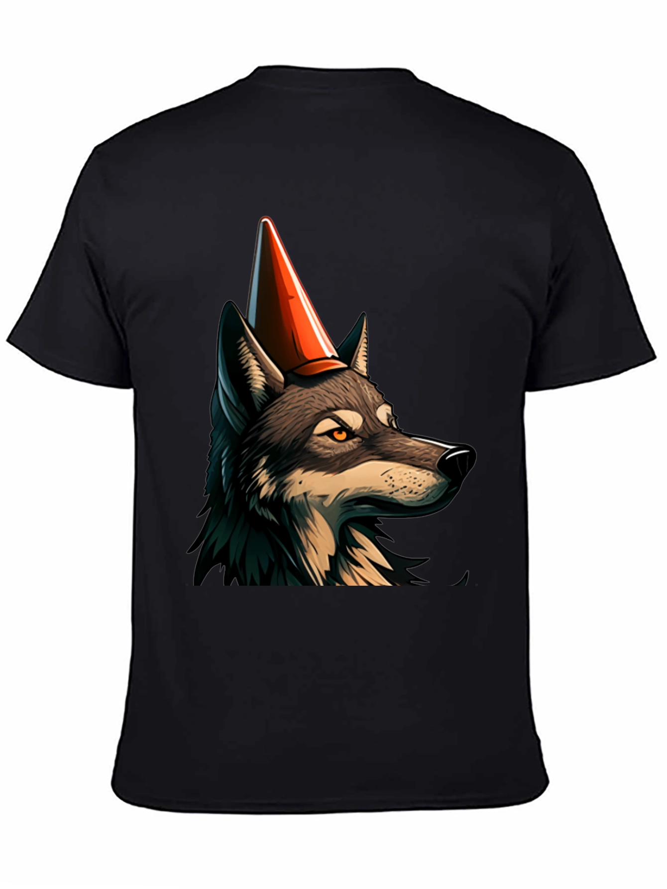 Wolf Party Hat Graphic T-Shirt