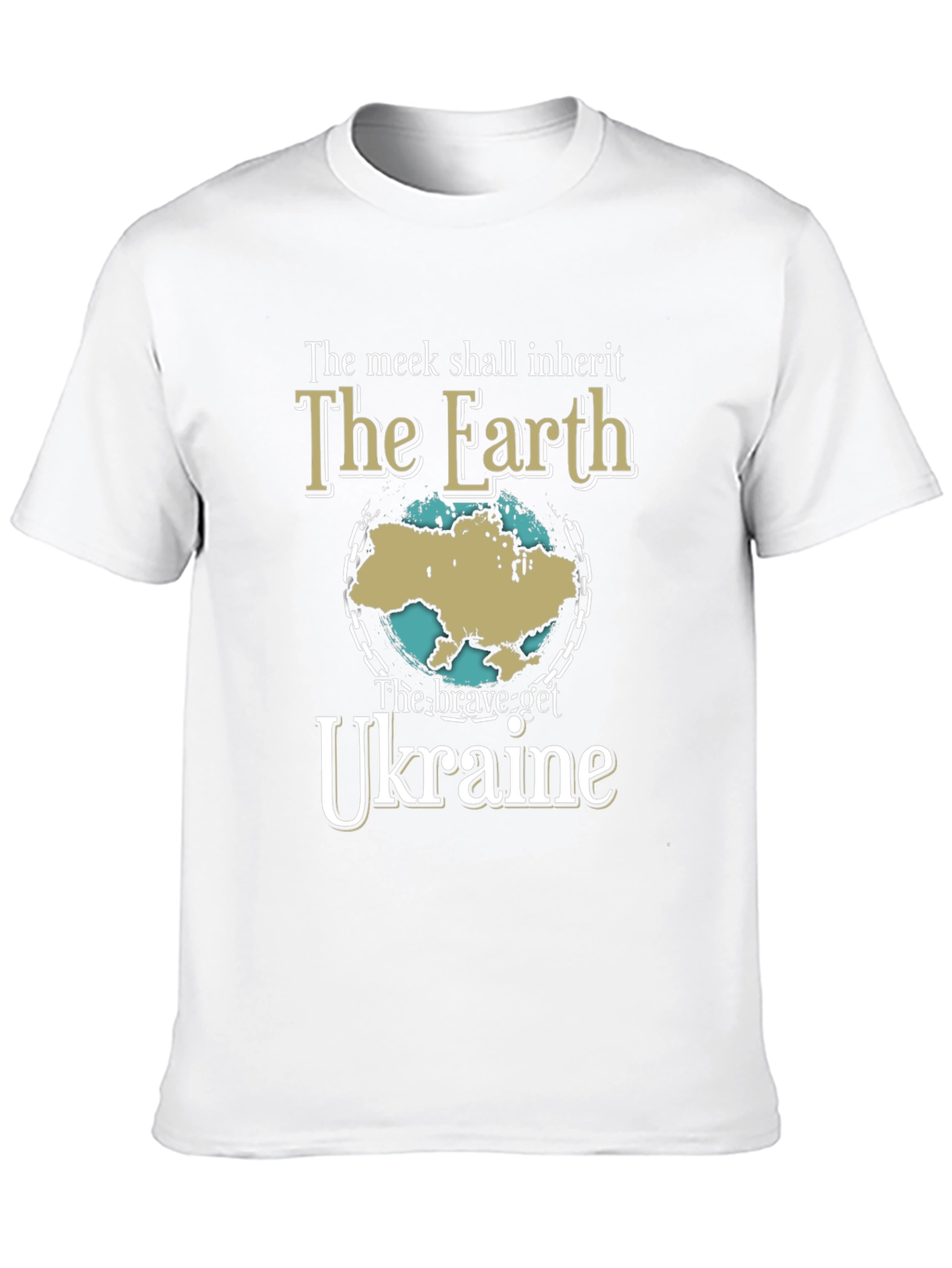 Ukraine Earth T-Shirt - Brave Get Ukraine Tee