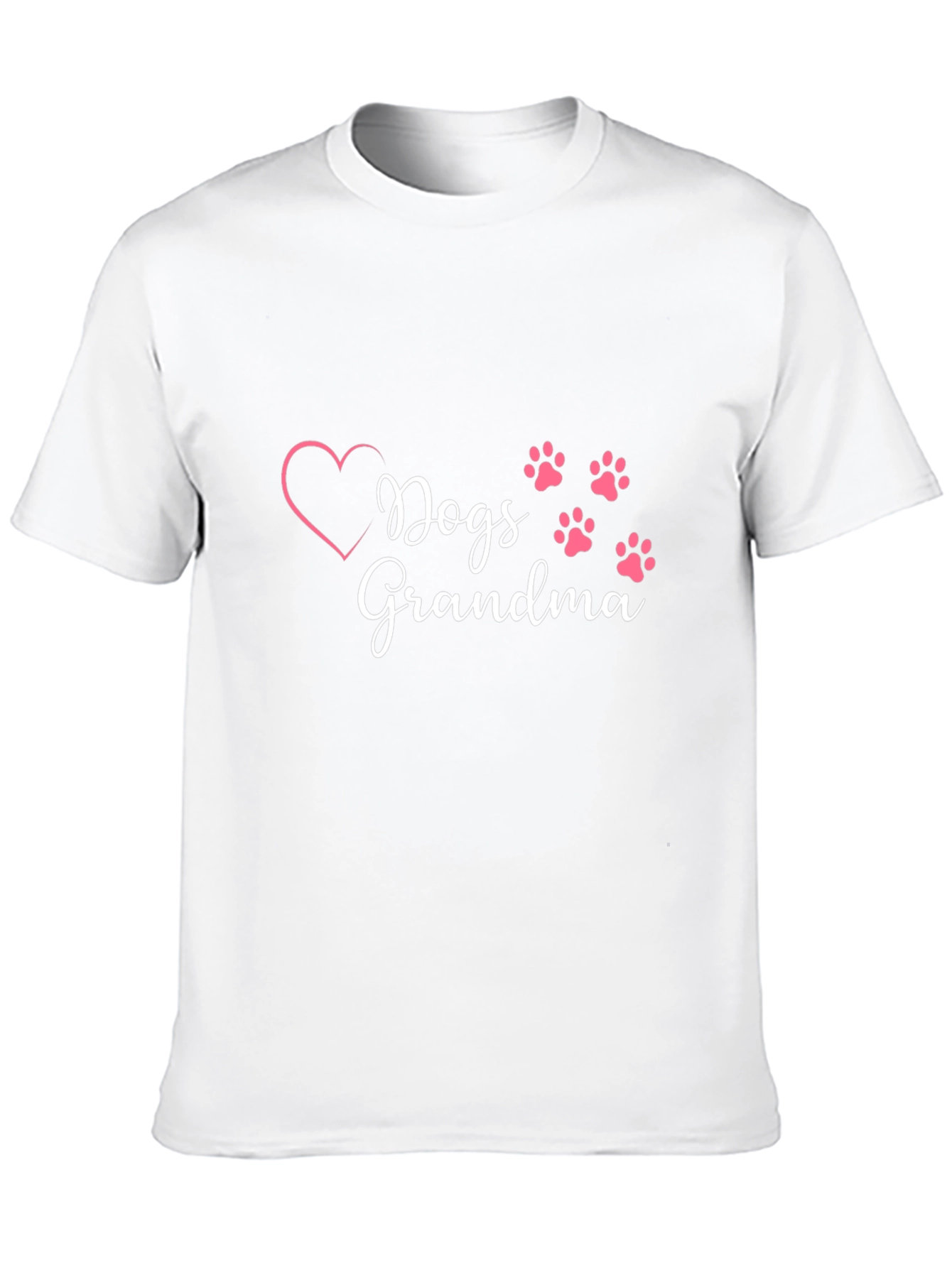 Dogs Grandma T-Shirt - Heart & Paw Prints