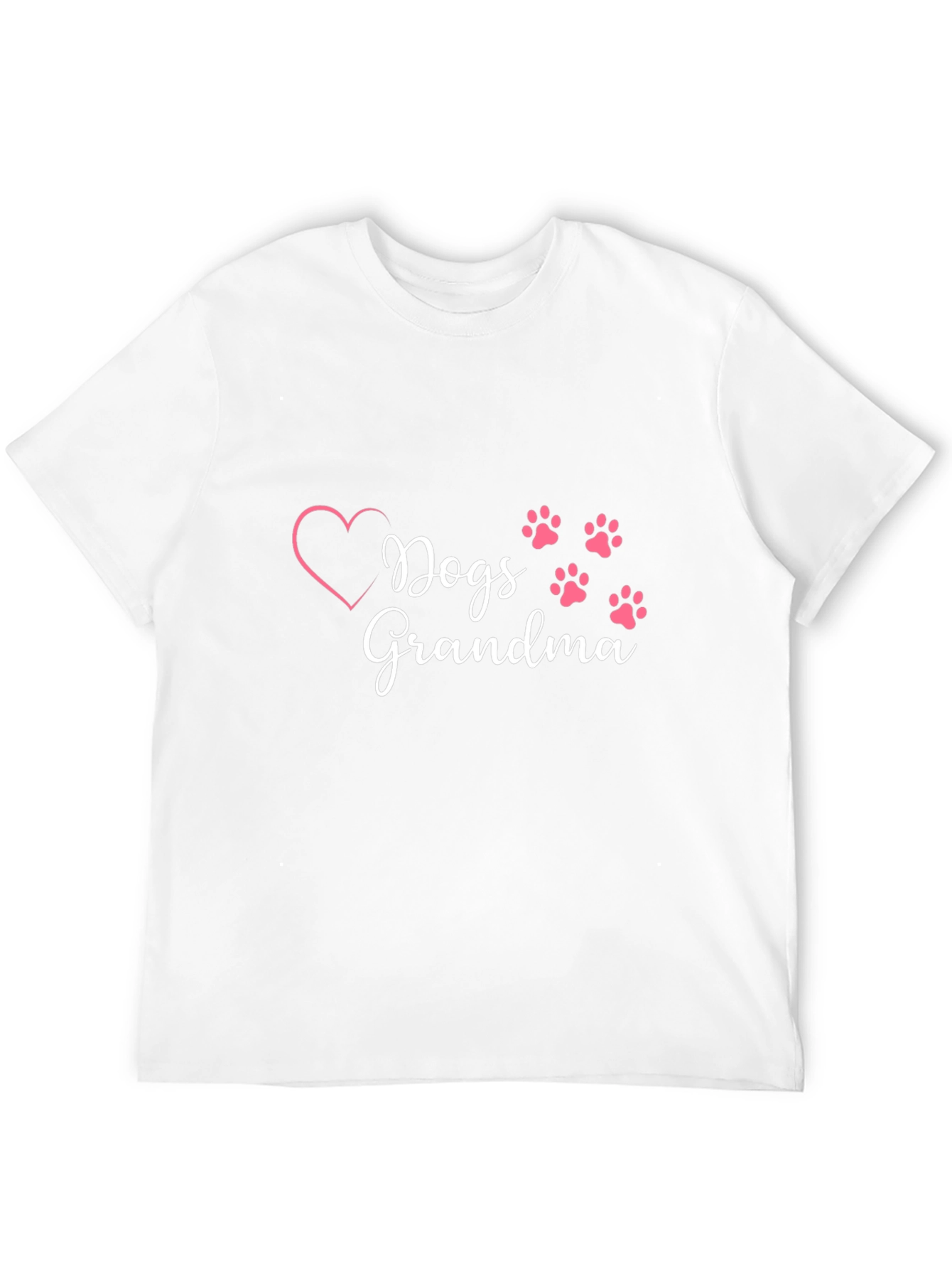 Dogs Grandma T-Shirt - Heart & Paw Prints