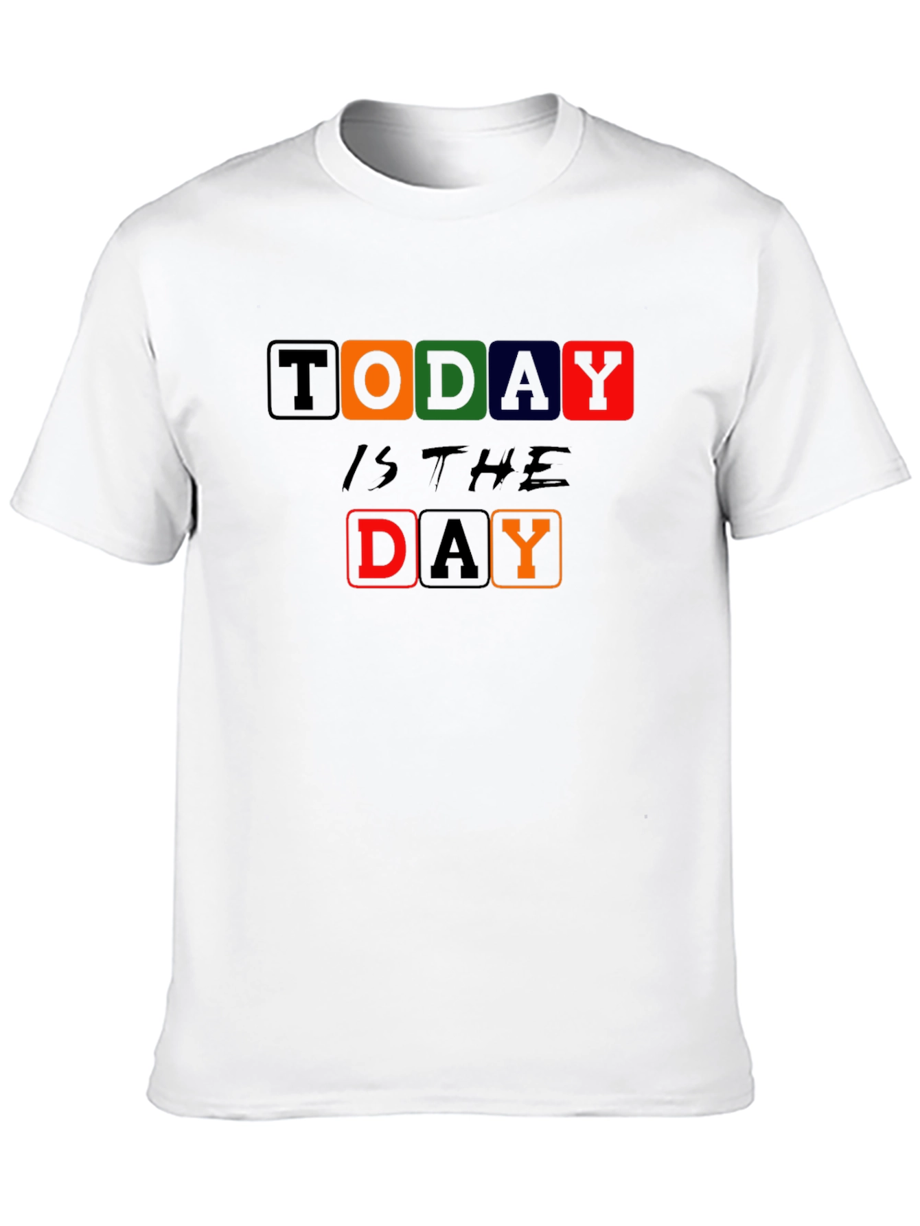 Today is the Day Graphic Print Black T-Shirt