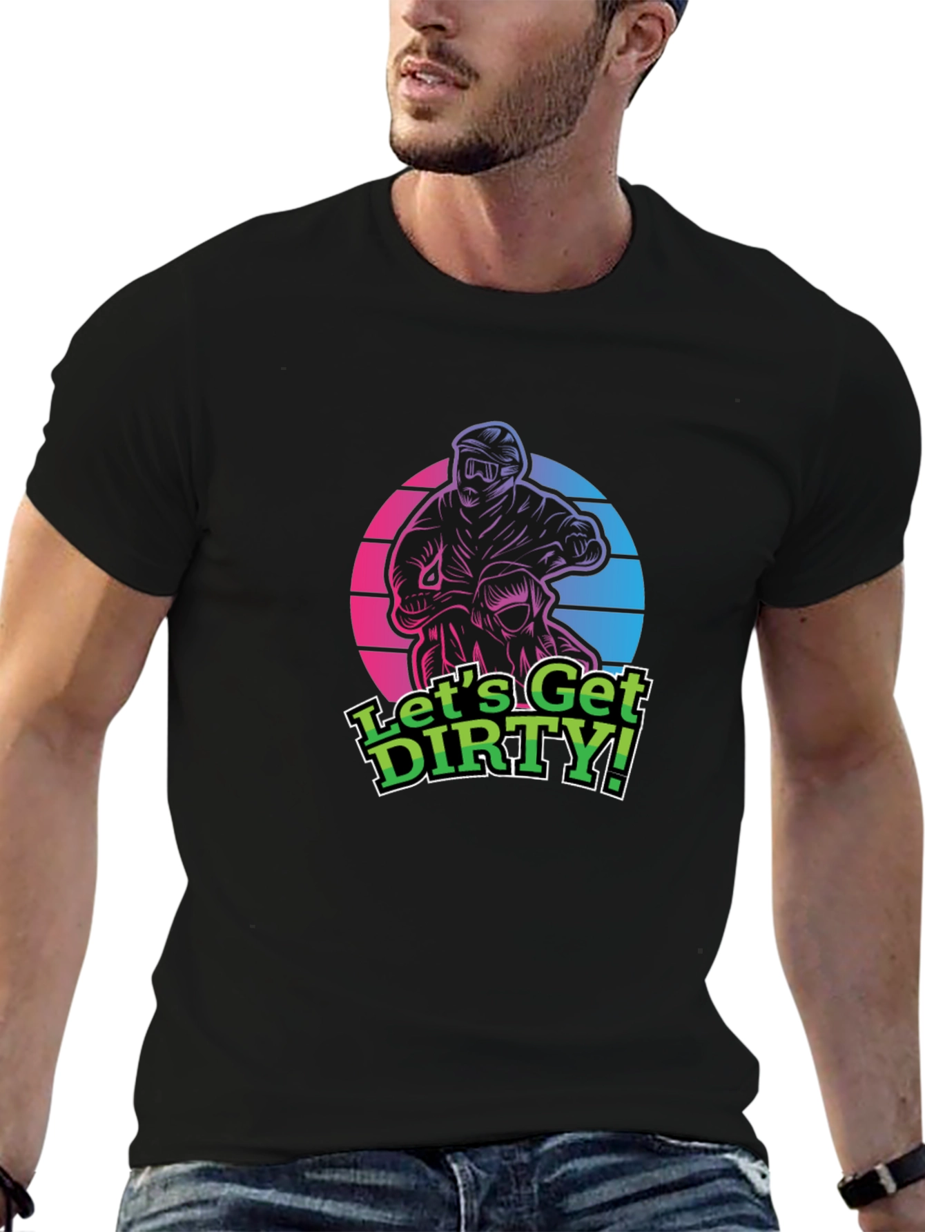 Lets Get Dirty! Motocross Graphic T-Shirt
