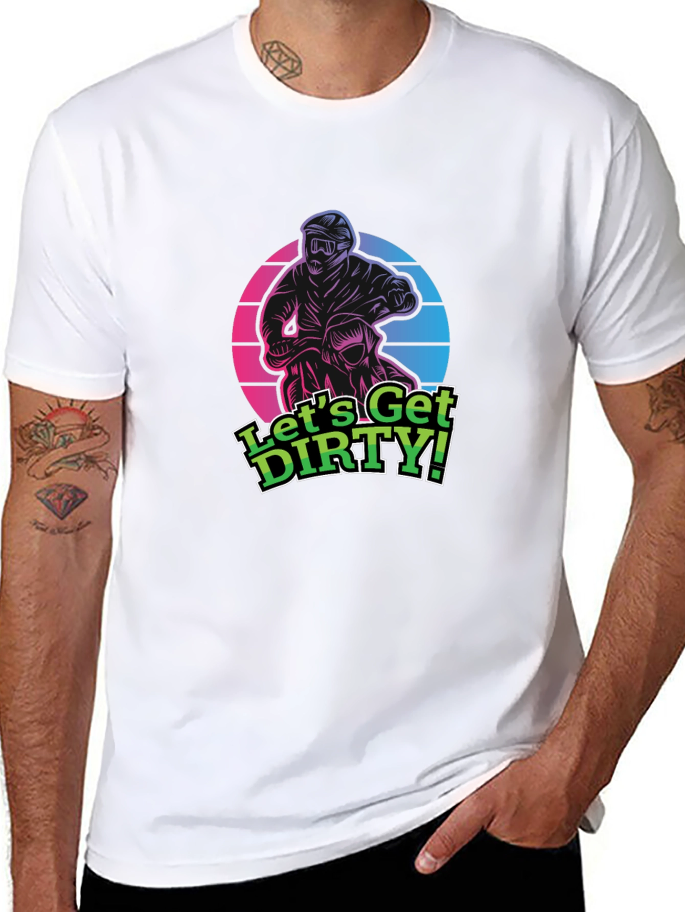 Lets Get Dirty! Motocross Graphic T-Shirt