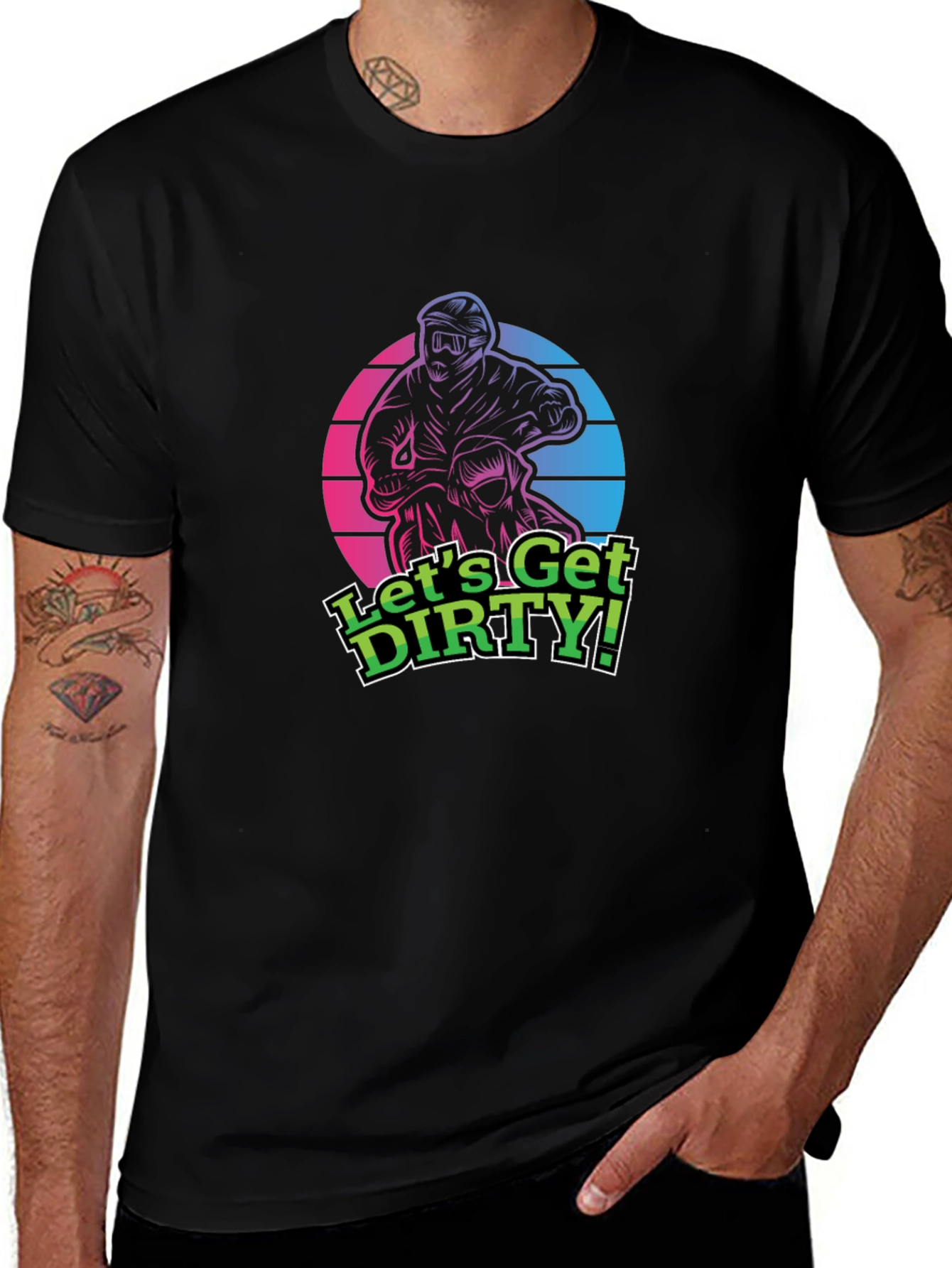 Lets Get Dirty! Motocross Graphic T-Shirt