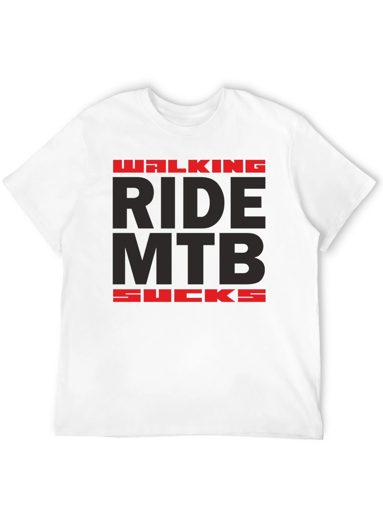 Walking Ride MTB Sucks Black Graphic Tee