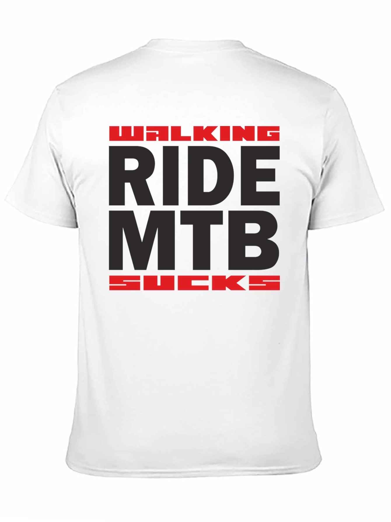 Walking Ride MTB Sucks Black Graphic Tee