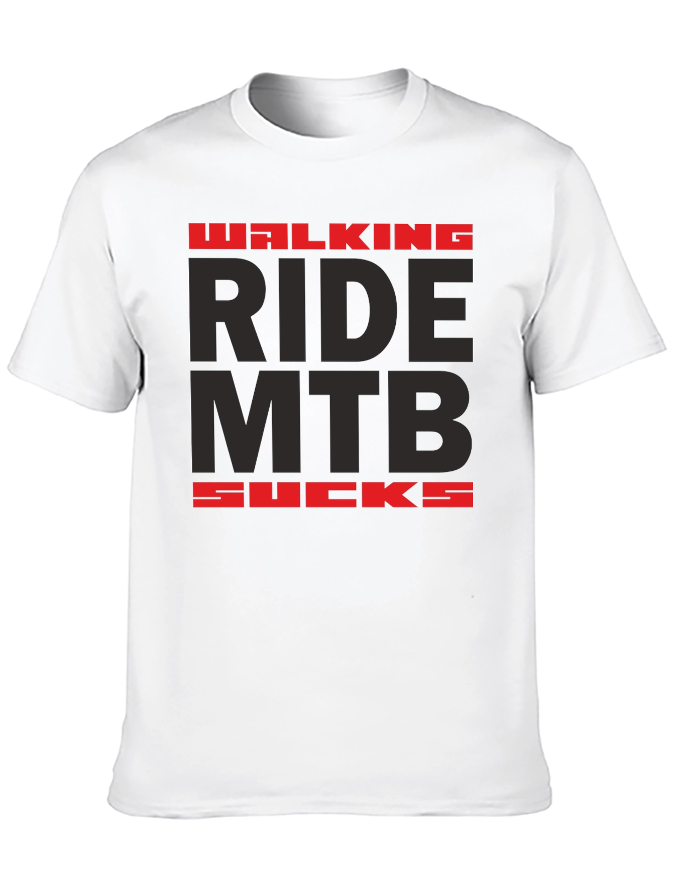 Walking Ride MTB Sucks Black Graphic Tee