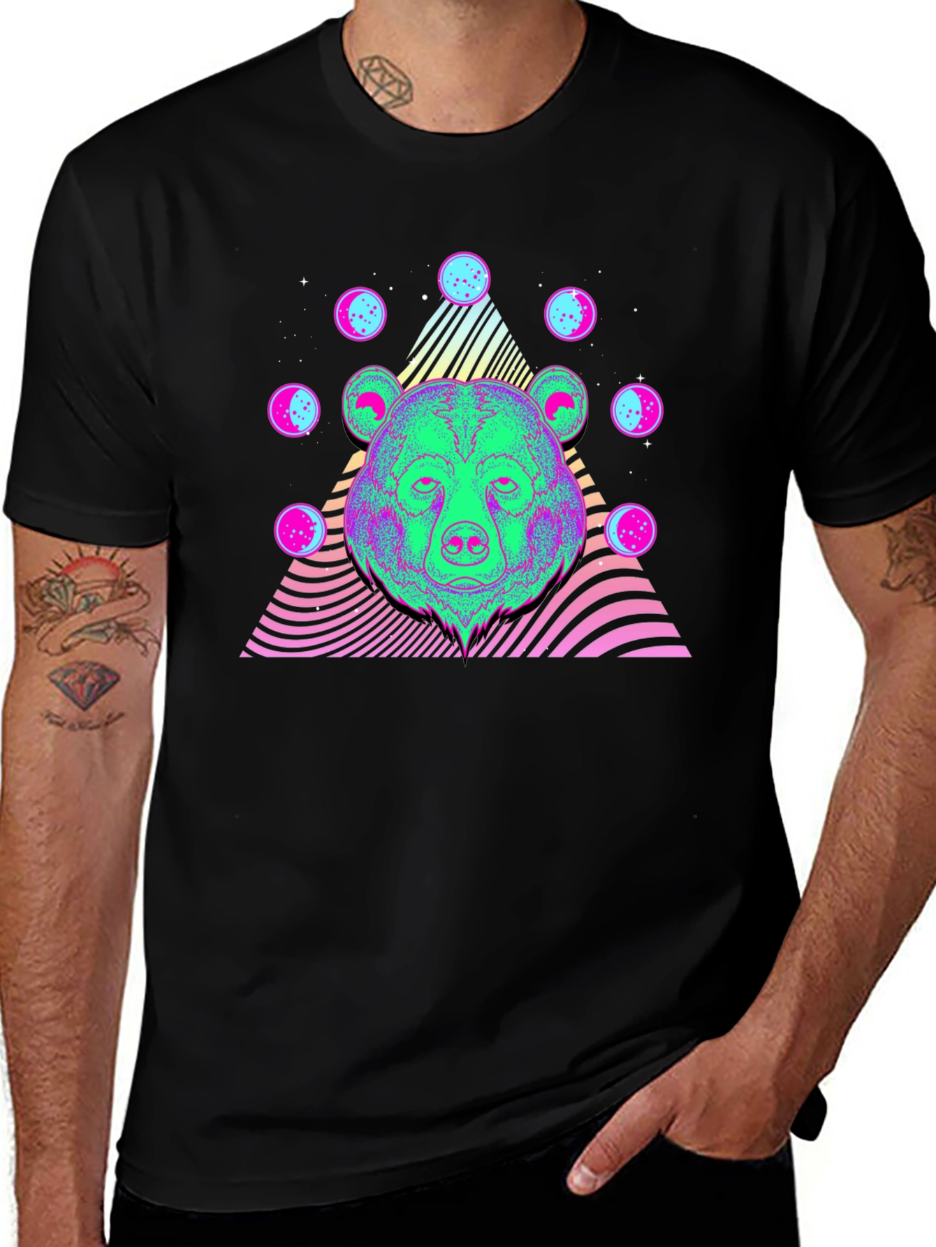 Psychedelic Bear Graphic T-Shirt