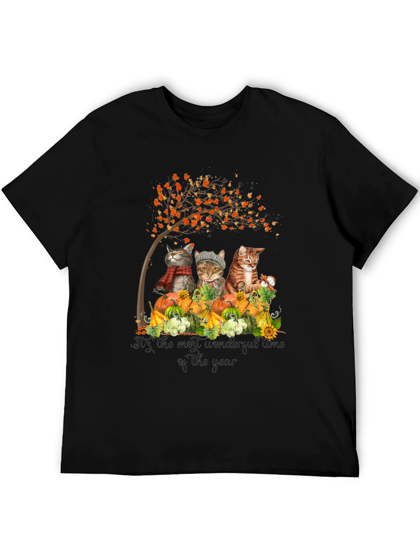 Autumn Cats T-Shirt: Wonderful Time of the Year Tee