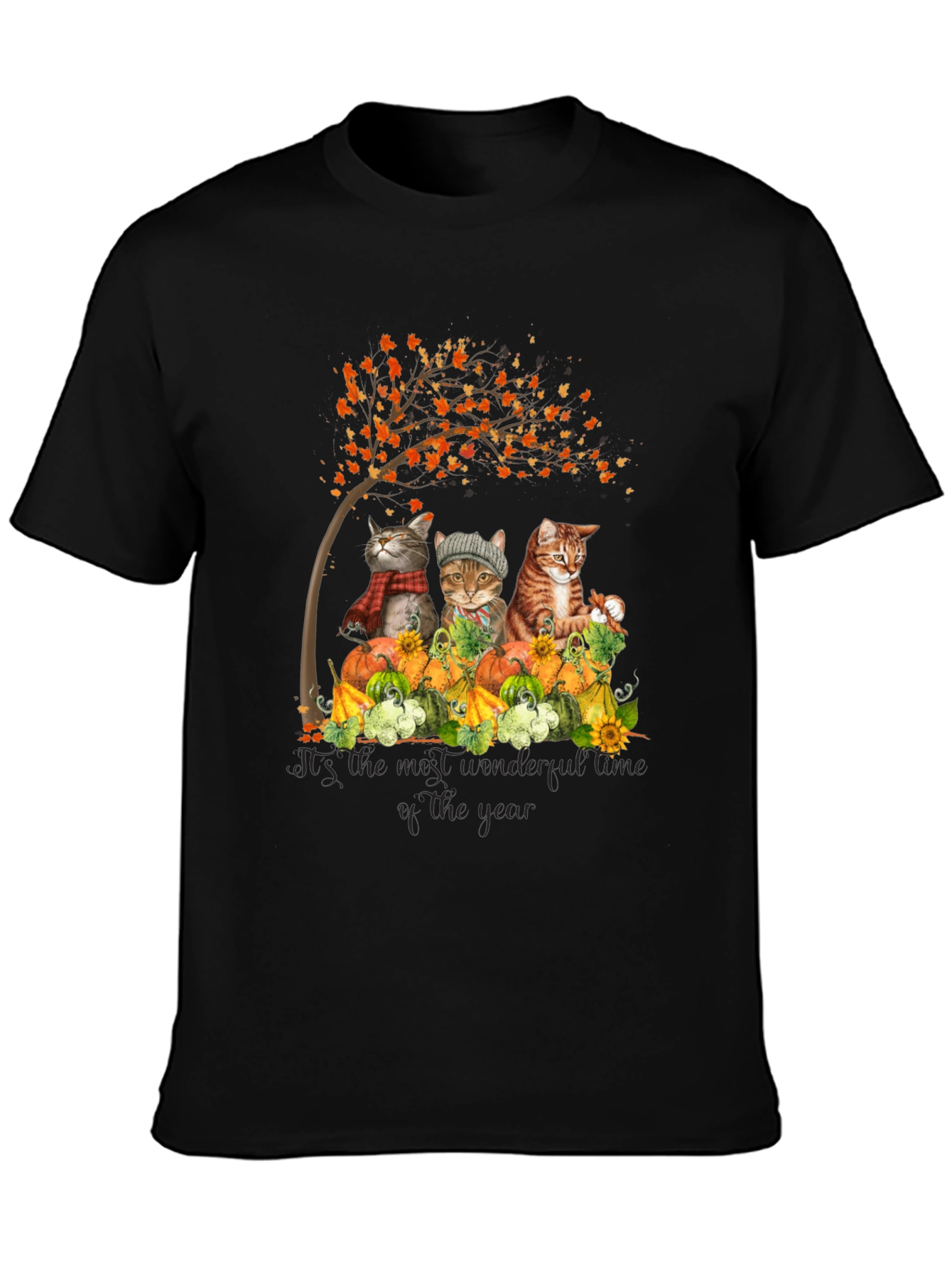 Autumn Cats T-Shirt: Wonderful Time of the Year Tee