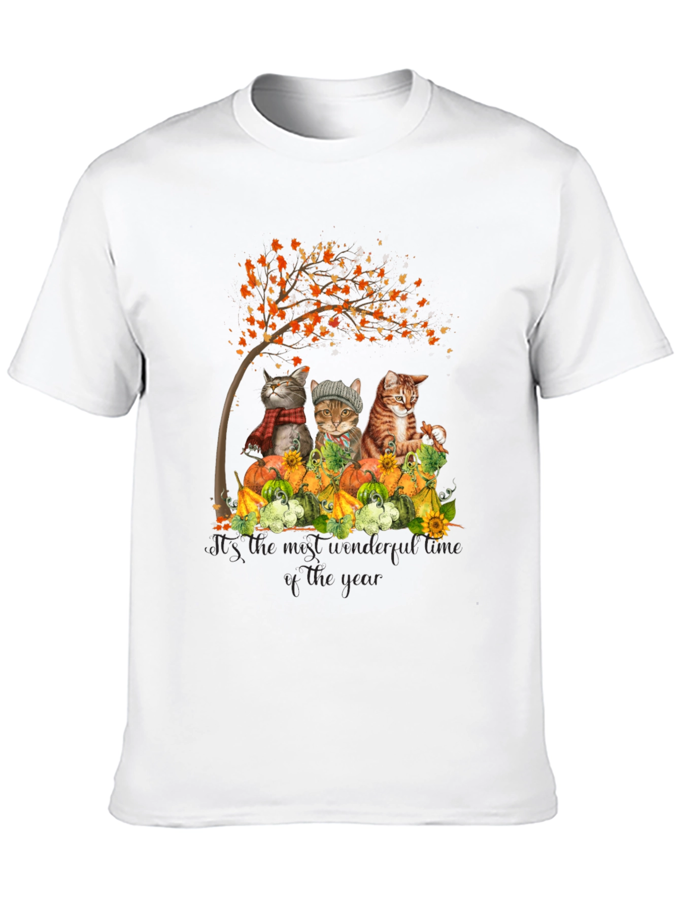 Autumn Cats T-Shirt: Wonderful Time of the Year Tee