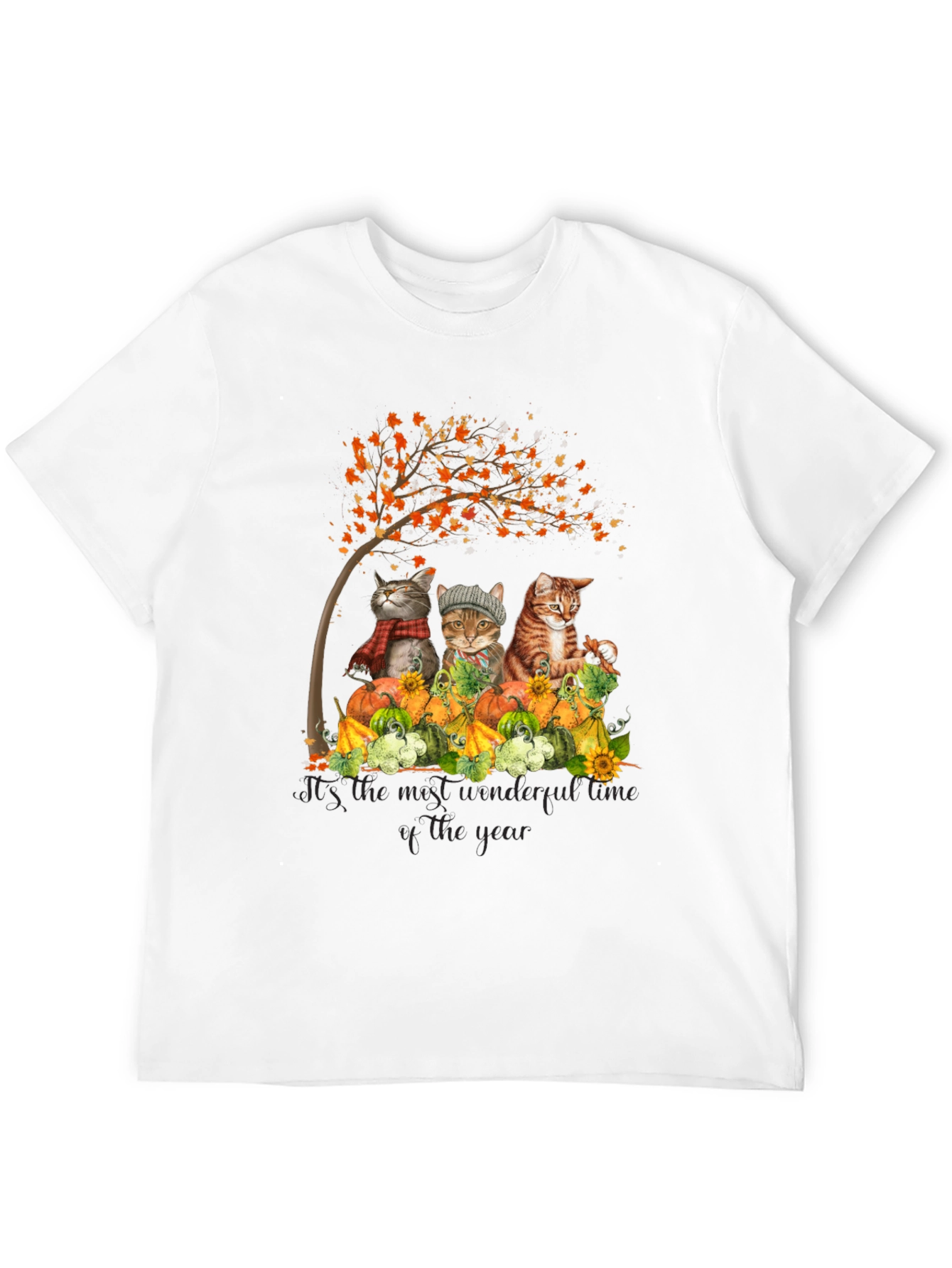 Autumn Cats T-Shirt: Wonderful Time of the Year Tee
