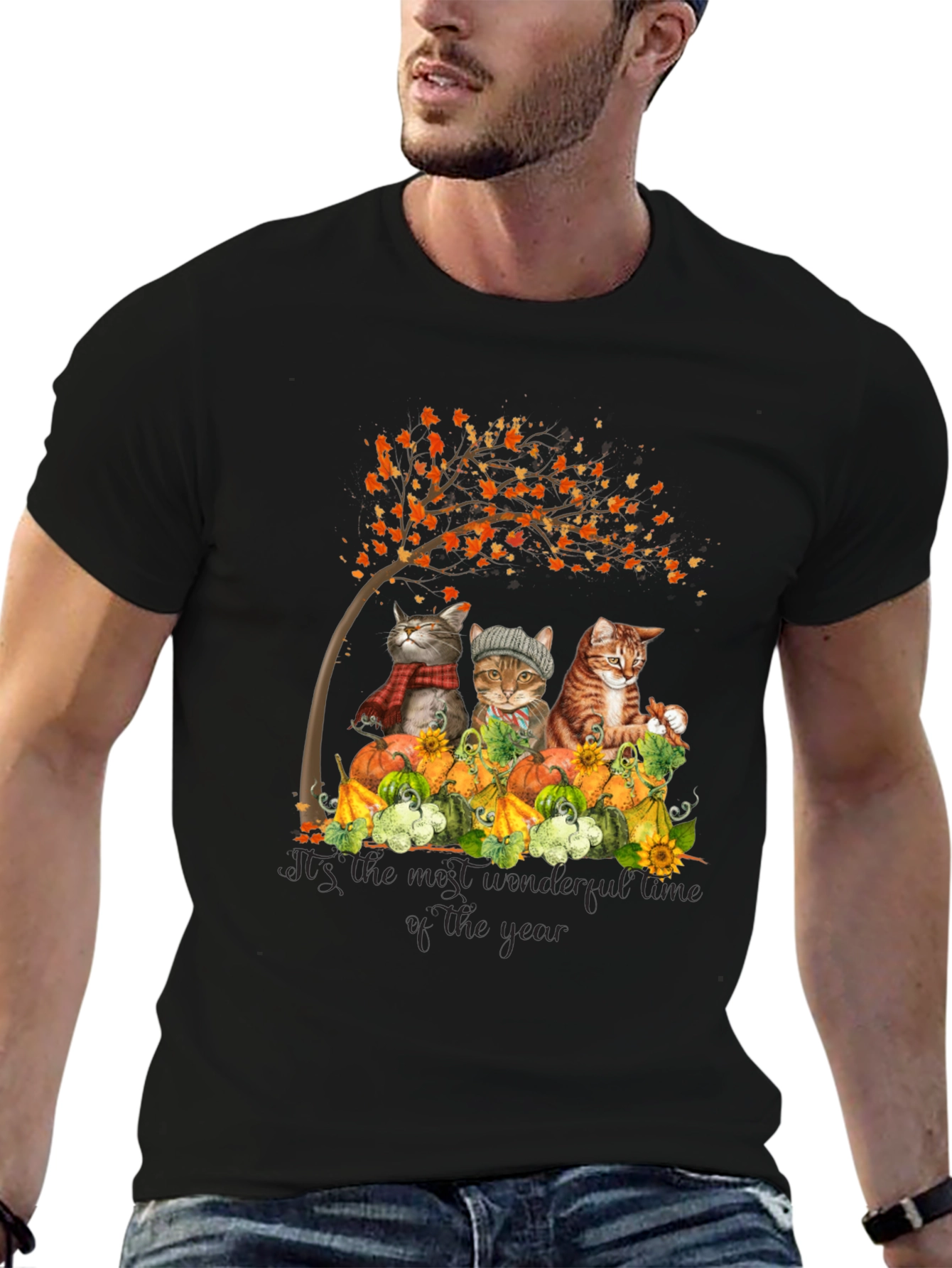 Autumn Cats T-Shirt: Wonderful Time of the Year Tee