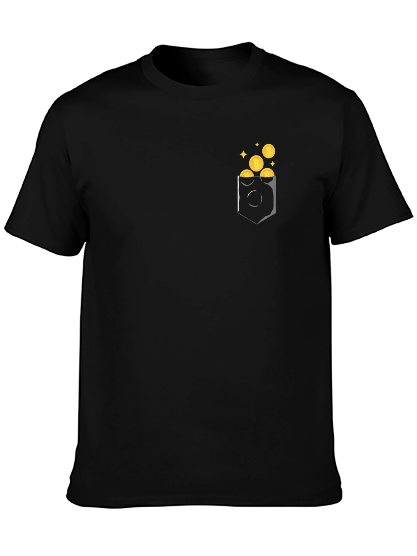 Bitcoin Pocket Graphic Tee - Black