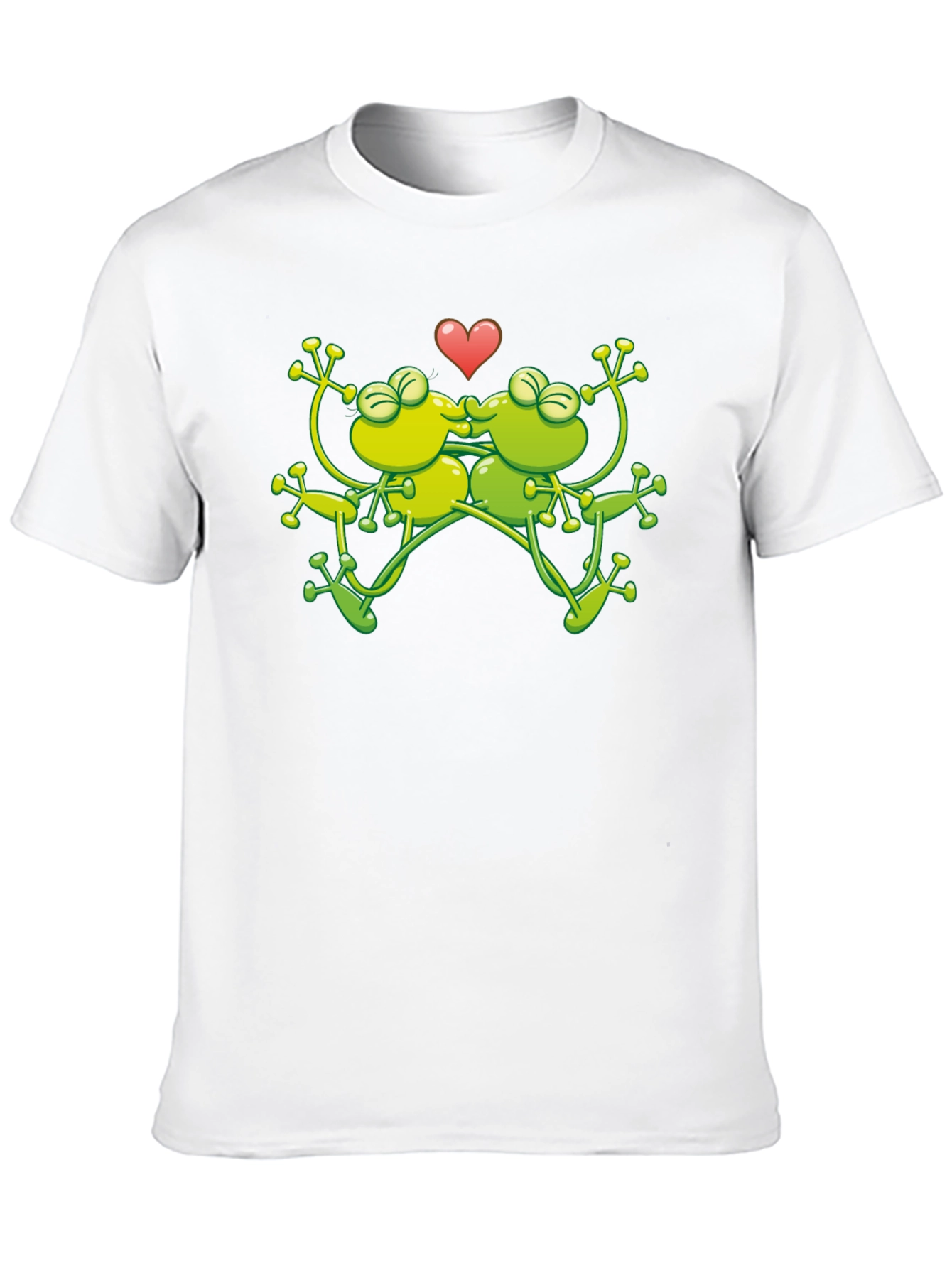 Kissing Frogs Graphic Black T-Shirt