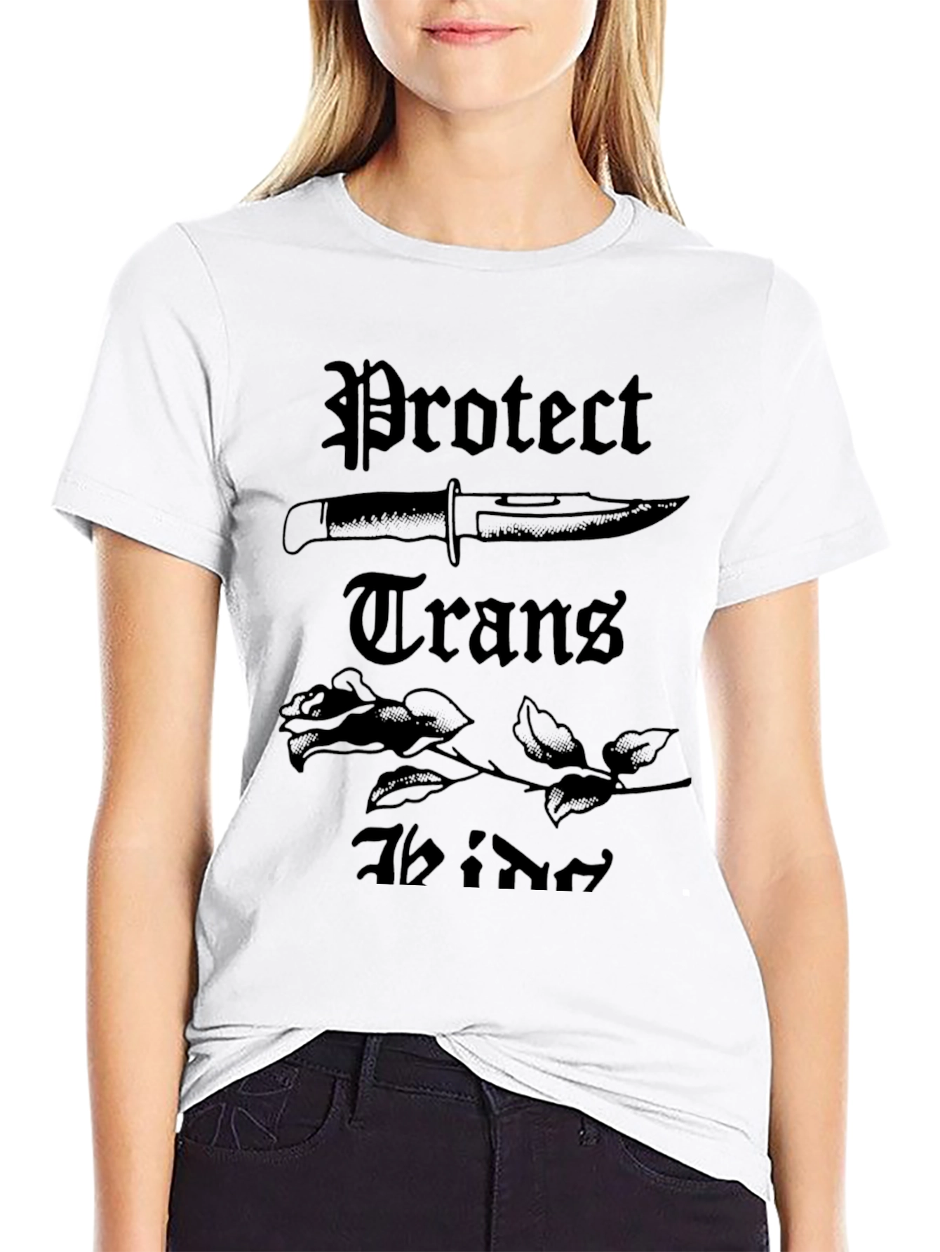 Protect Trans Kids Black Graphic Tee