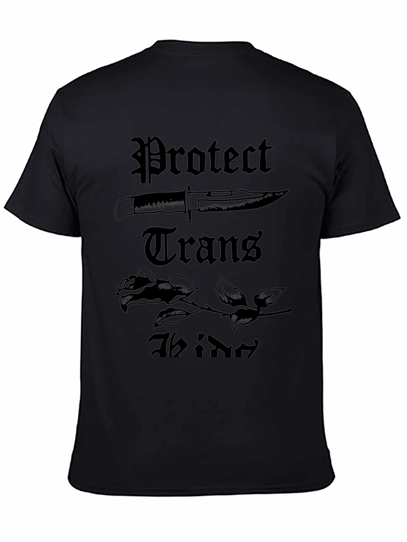 Protect Trans Kids Black Graphic Tee