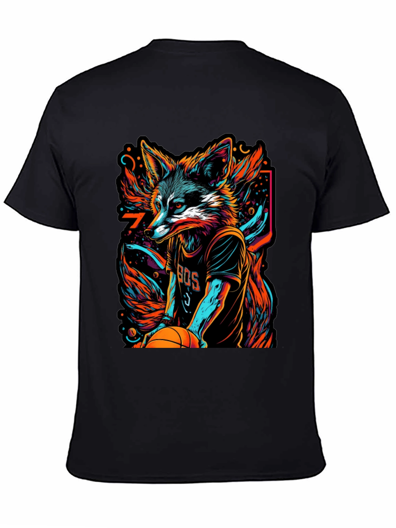 Fox Basketball Graphic Tee - Mens Black T-Shirt