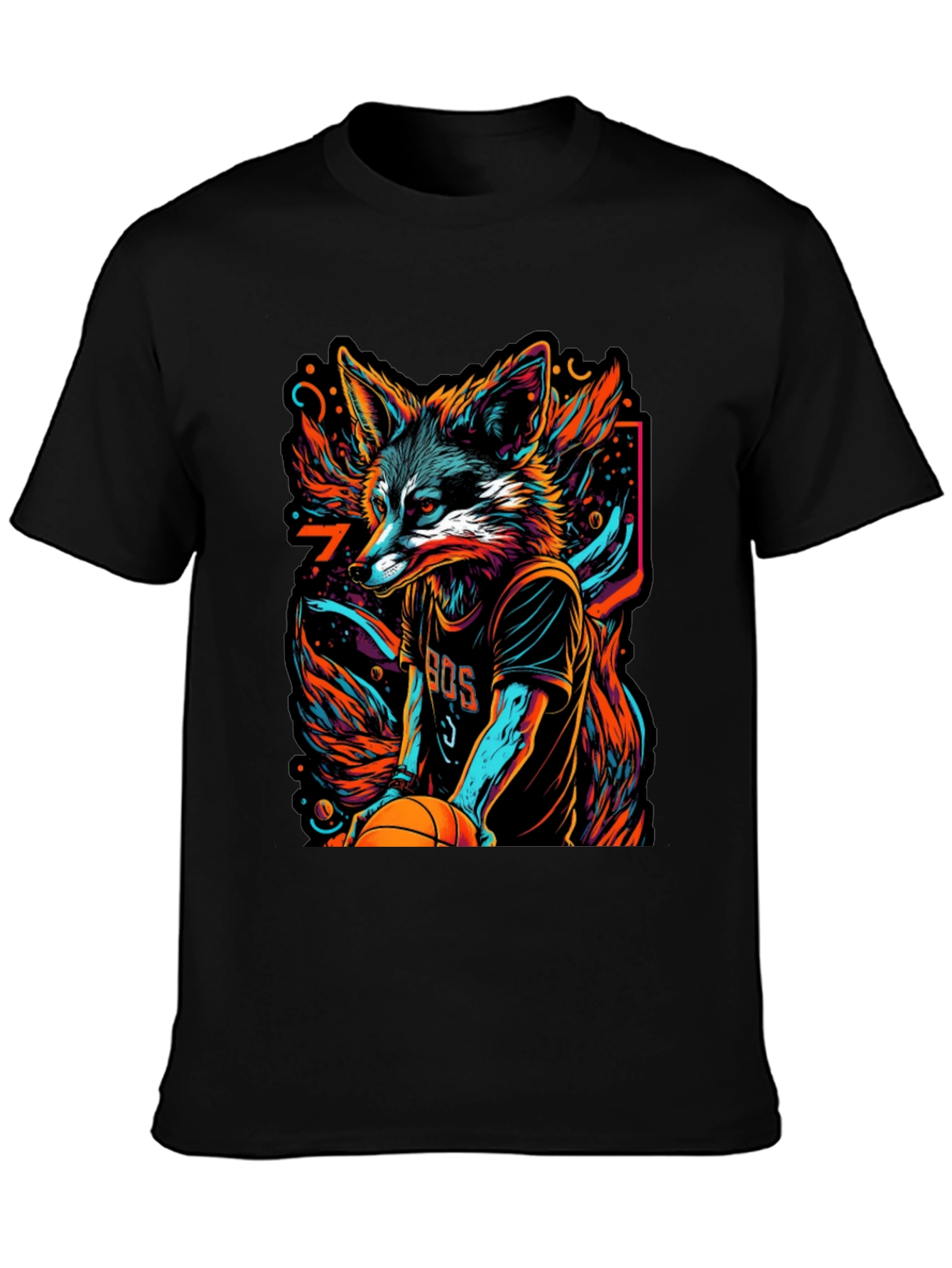 Fox Basketball Graphic Tee - Mens Black T-Shirt