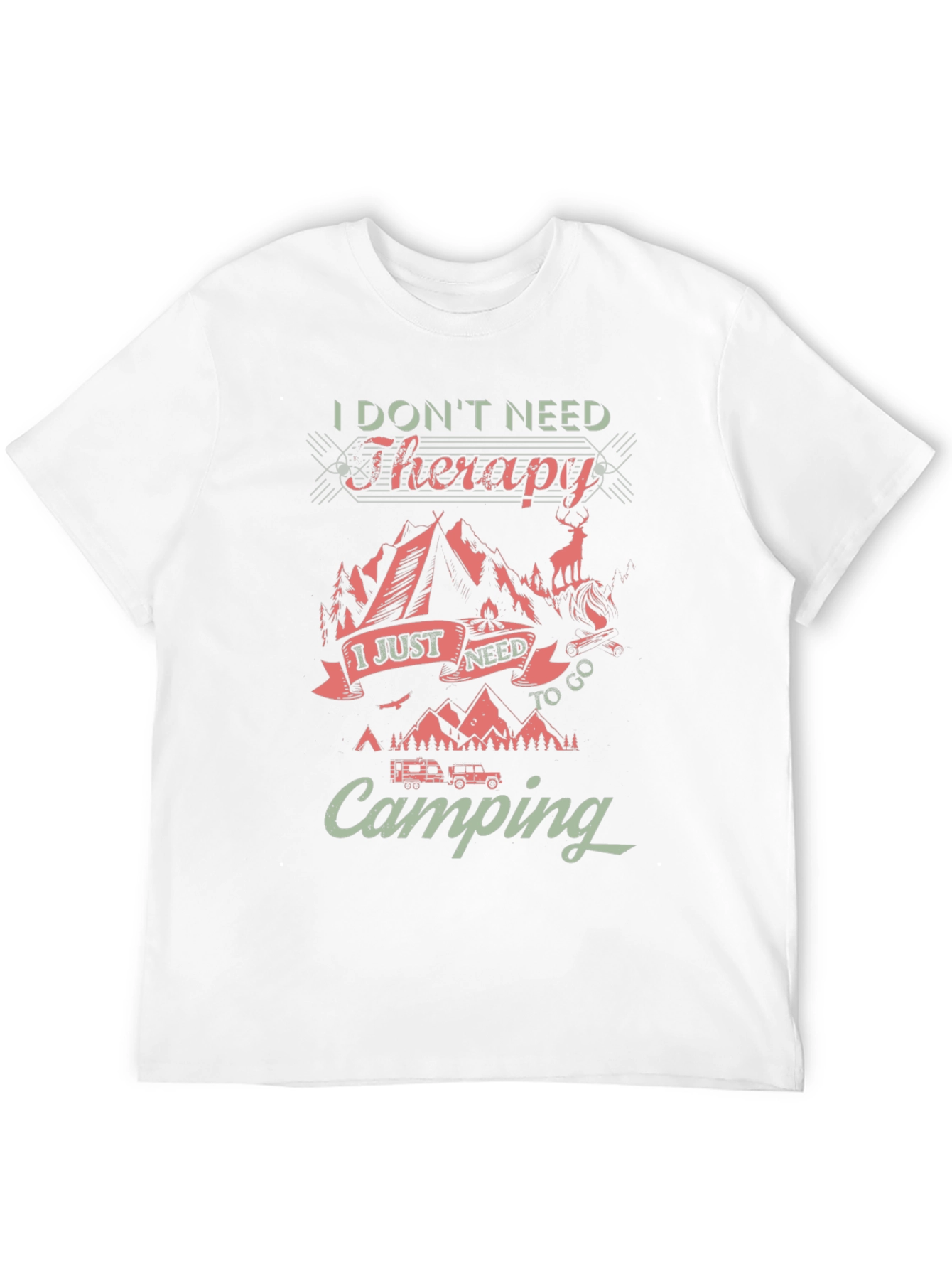 Camping Therapy Graphic Tee - Nature Lover Shirt