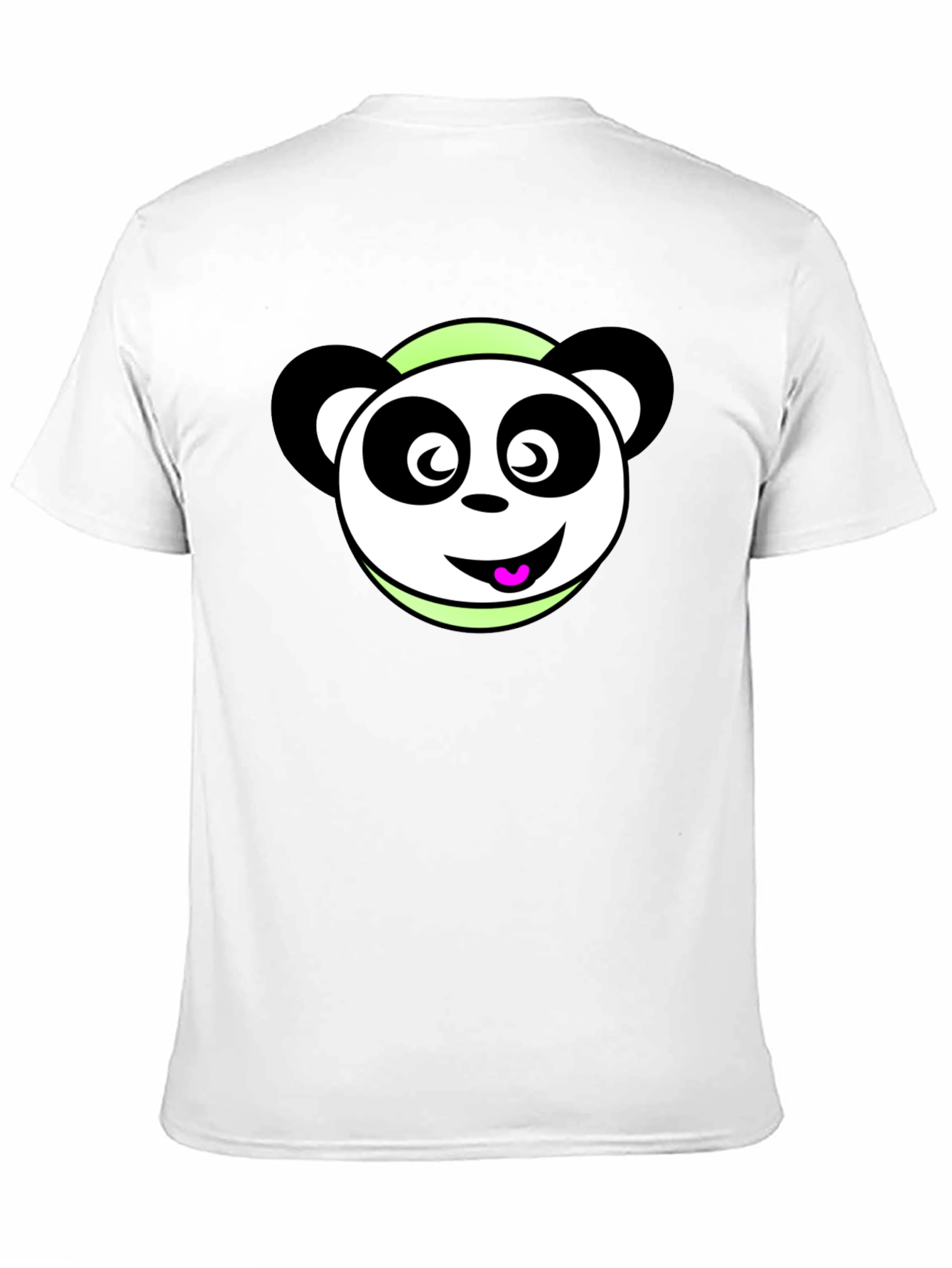 Cute Panda Cartoon Black T-Shirt