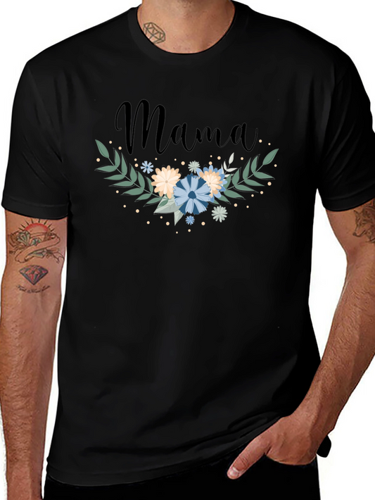 Mama Floral Graphic Tee - Trendy Mom Shirt