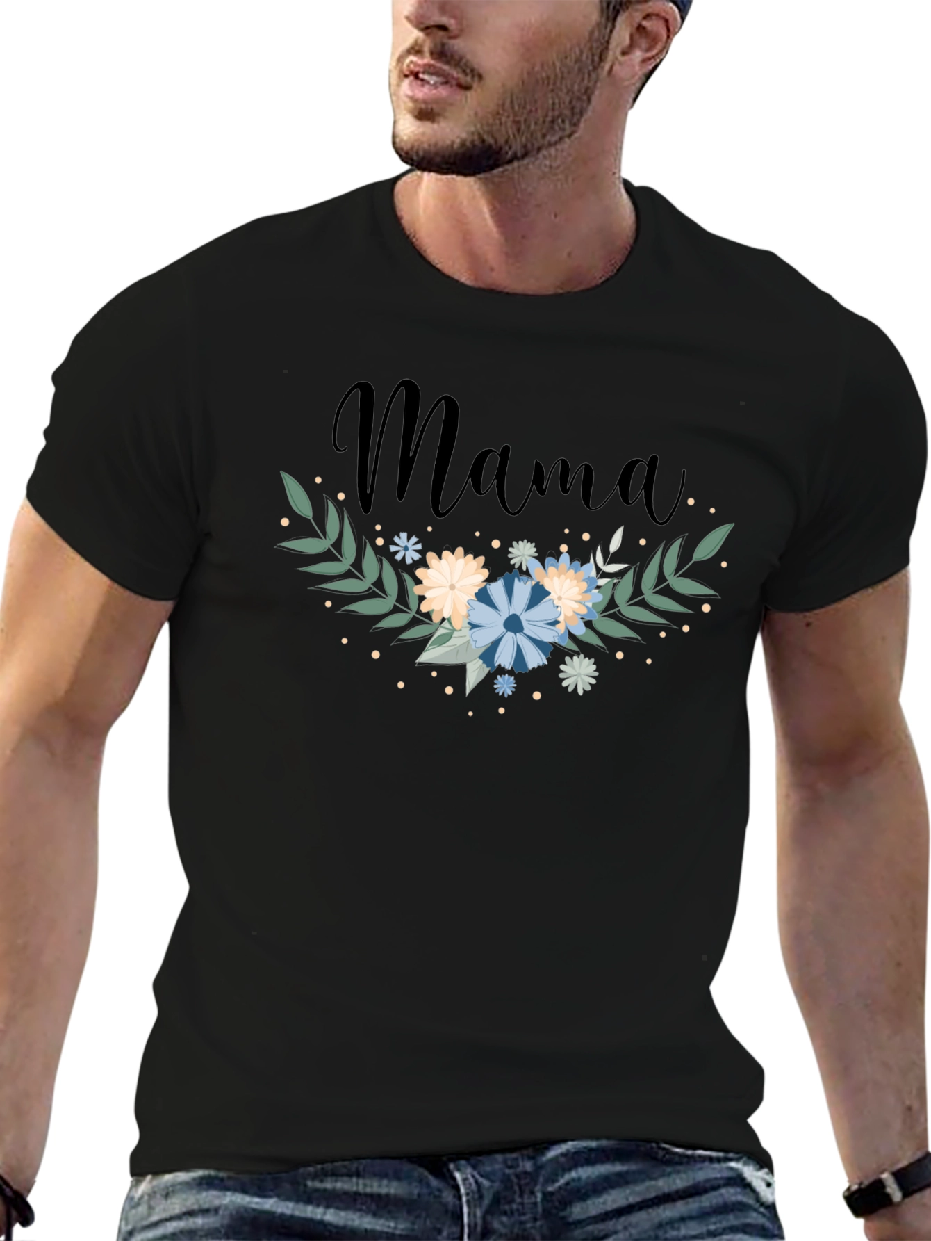 Mama Floral Graphic Tee - Trendy Mom Shirt
