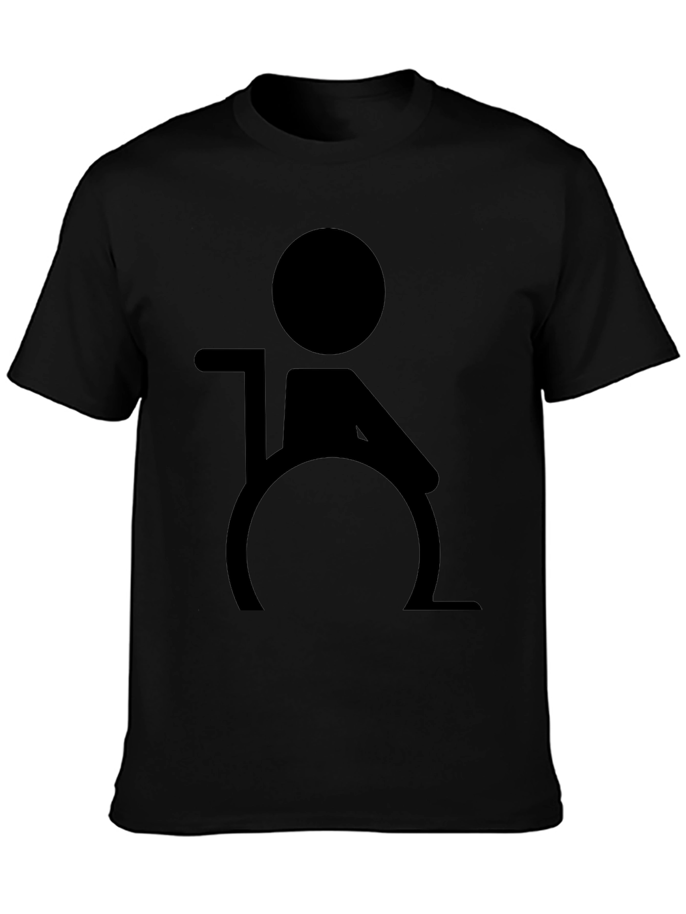Wheelchair Symbol Graphic T-Shirt - Black