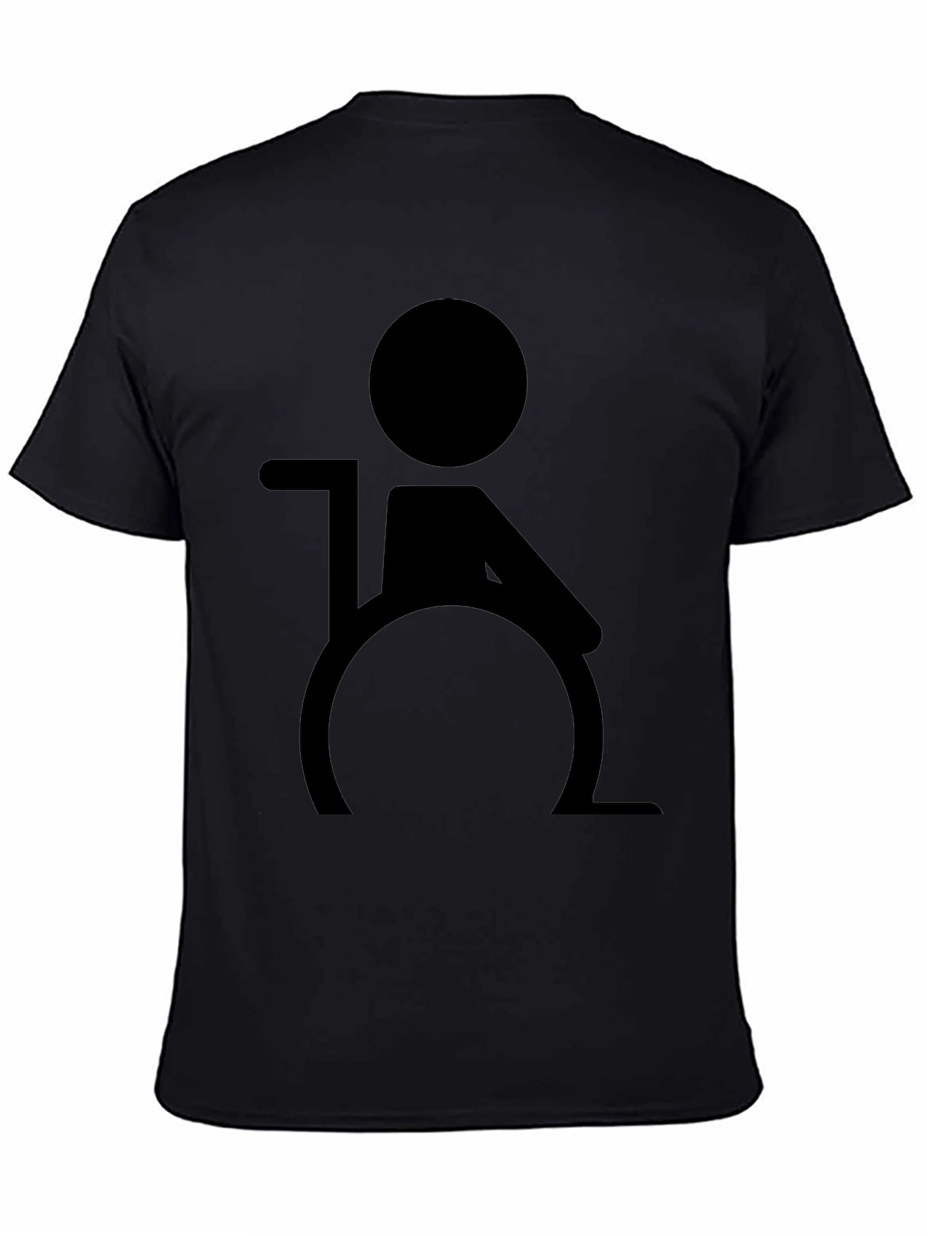 Wheelchair Symbol Graphic T-Shirt - Black