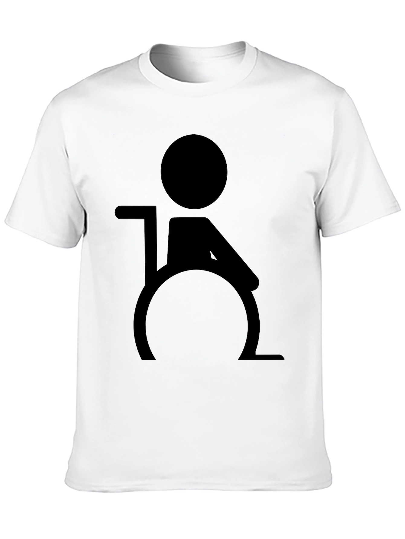 Wheelchair Symbol Graphic T-Shirt - Black