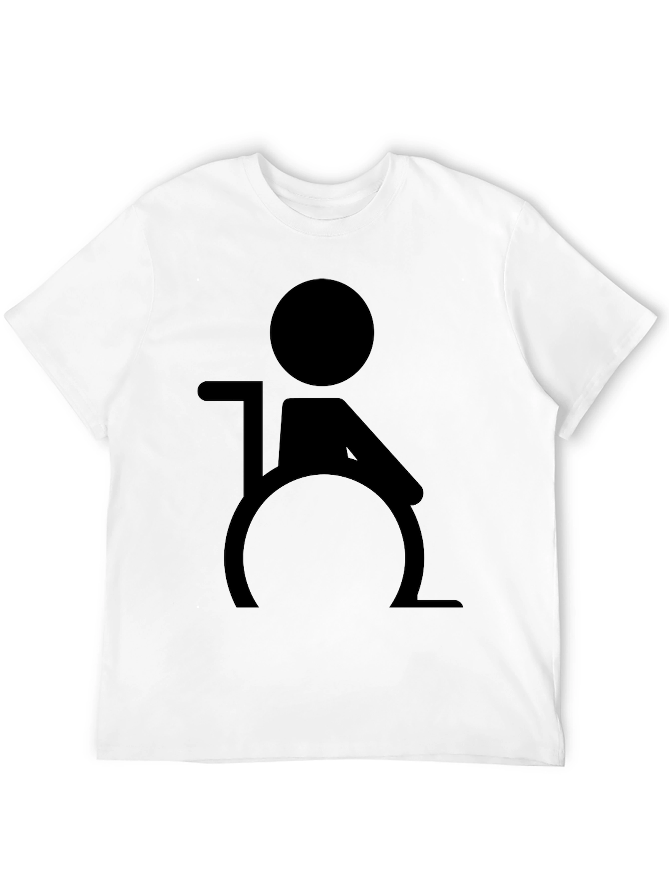 Wheelchair Symbol Graphic T-Shirt - Black