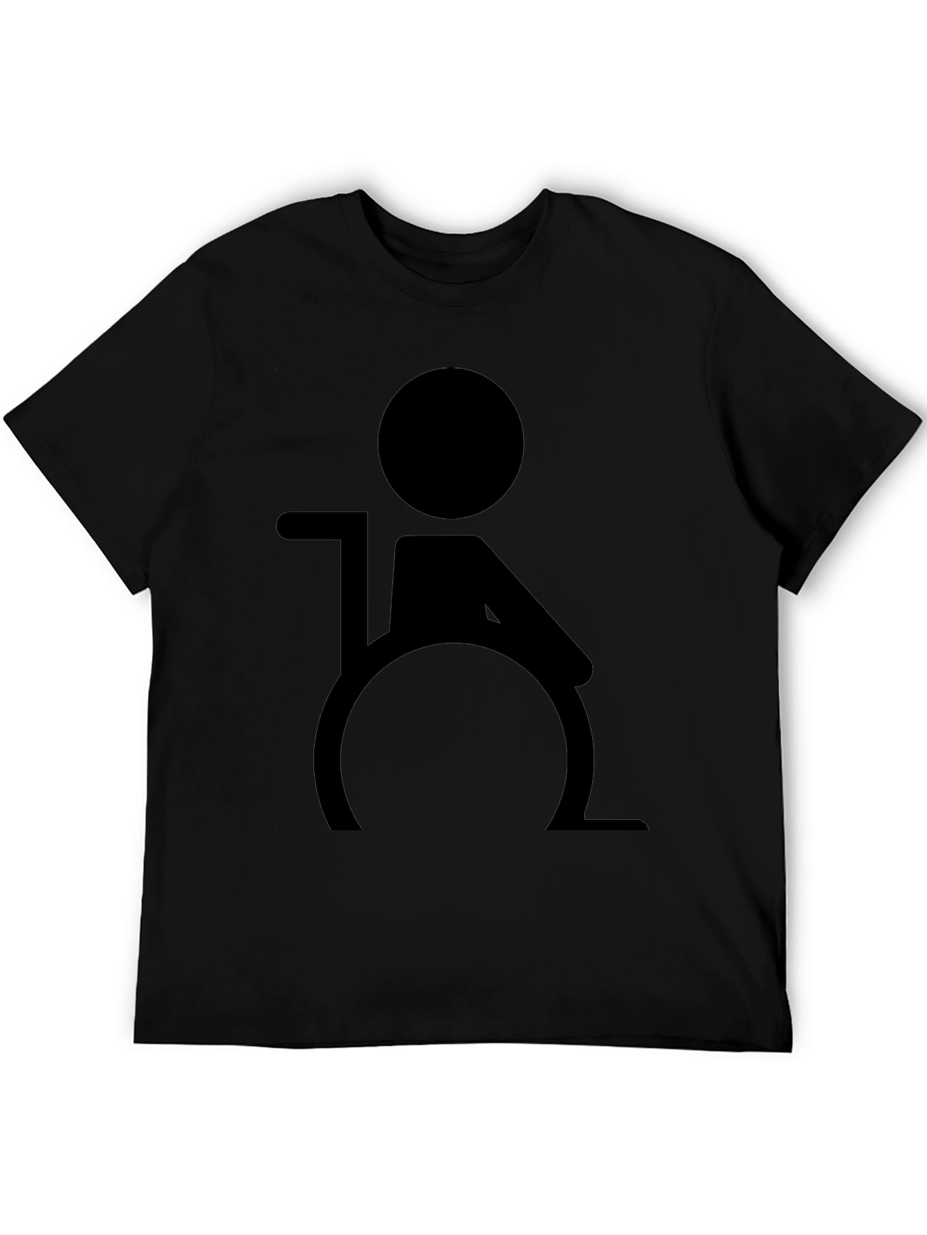Wheelchair Symbol Graphic T-Shirt - Black