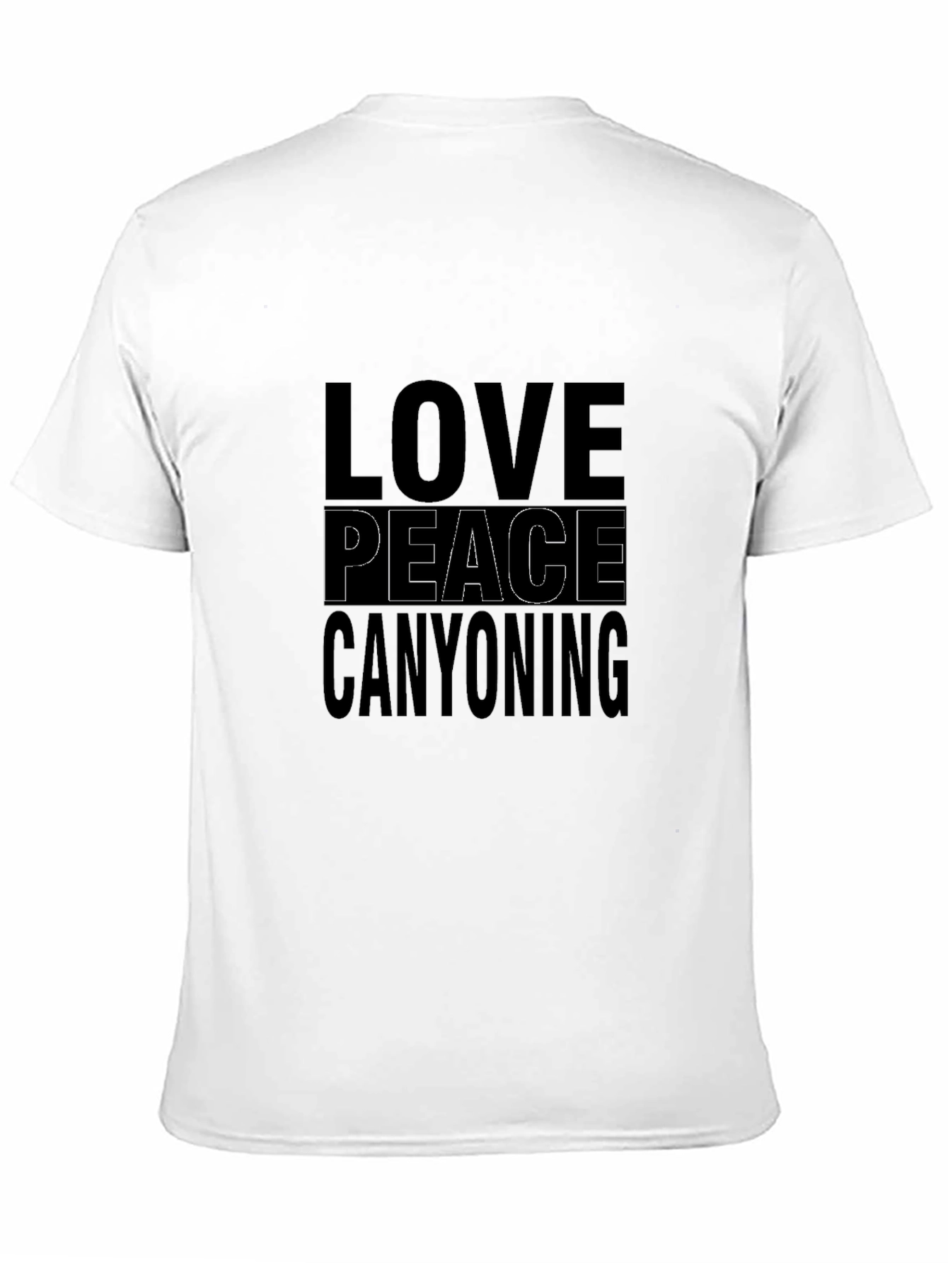 Love Peace Canyoning Black Graphic Tee