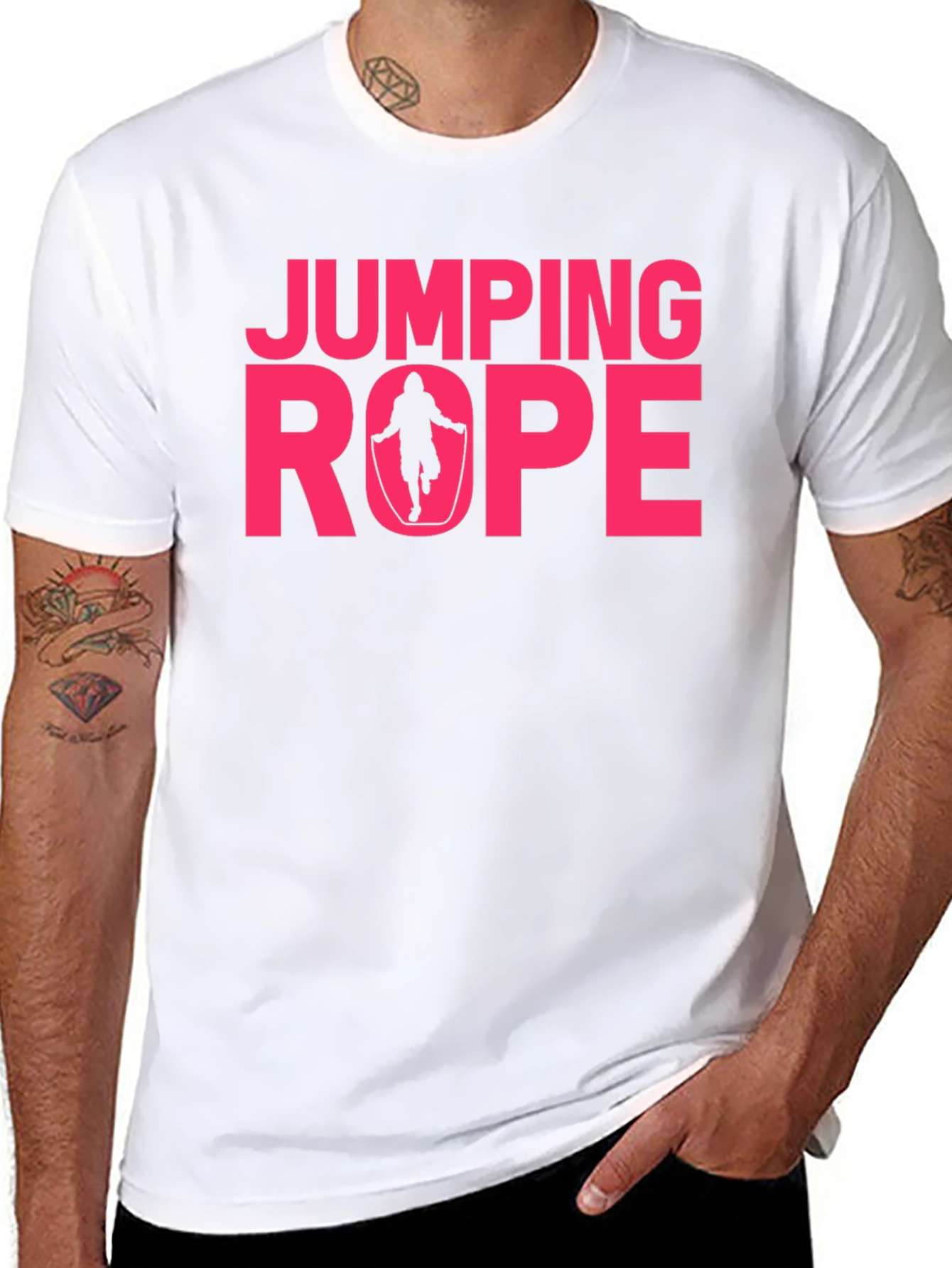 Jumping Rope Graphic T-Shirt - Fitness Apparel
