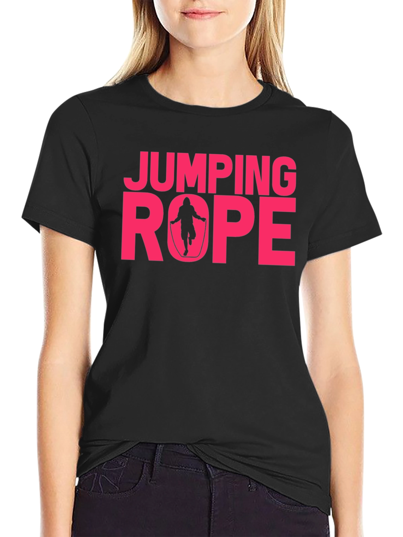 Jumping Rope Graphic T-Shirt - Fitness Apparel