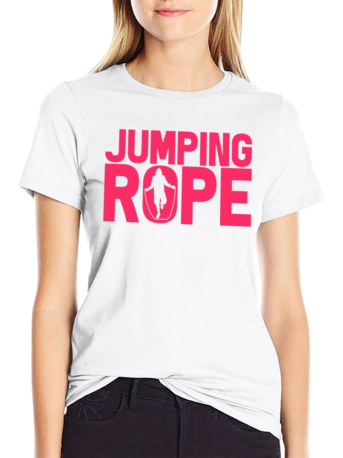 Jumping Rope Graphic T-Shirt - Fitness Apparel