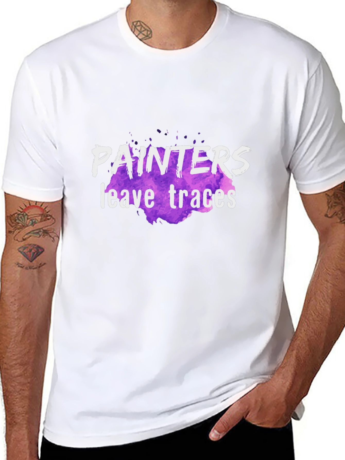 Painters Leave Traces Black T-Shirt