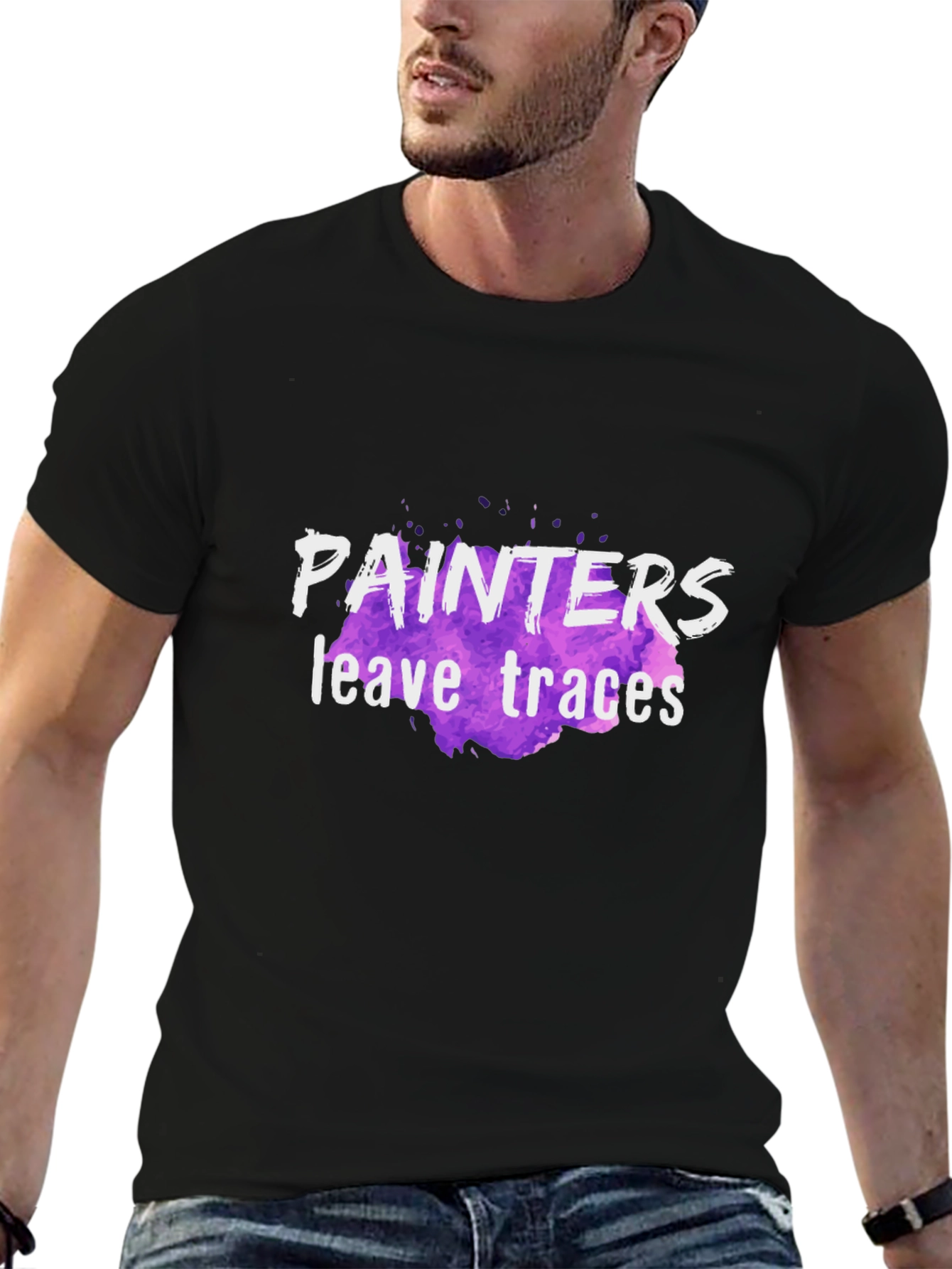 Painters Leave Traces Black T-Shirt