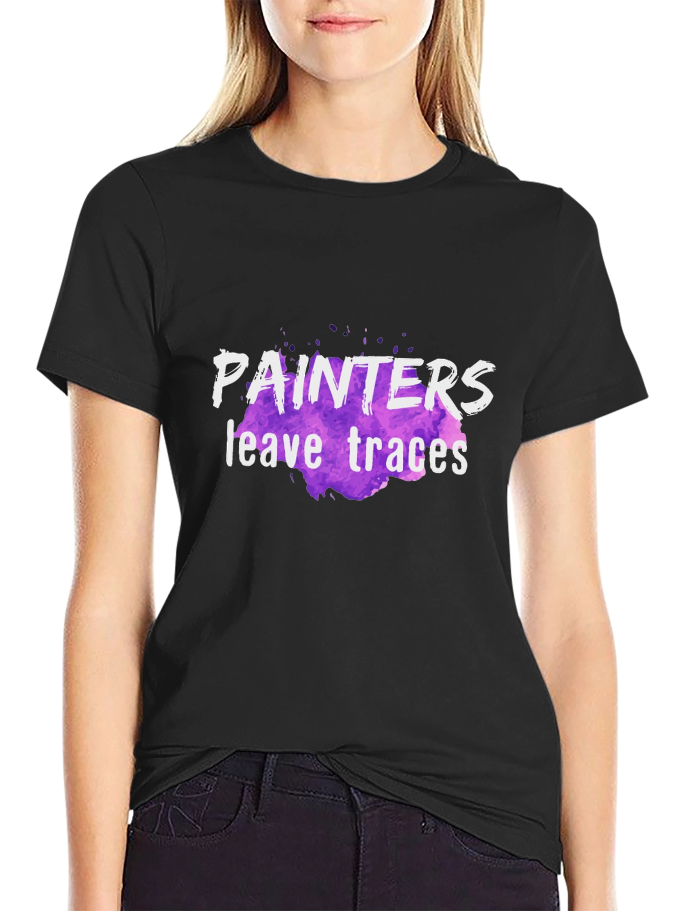 Painters Leave Traces Black T-Shirt