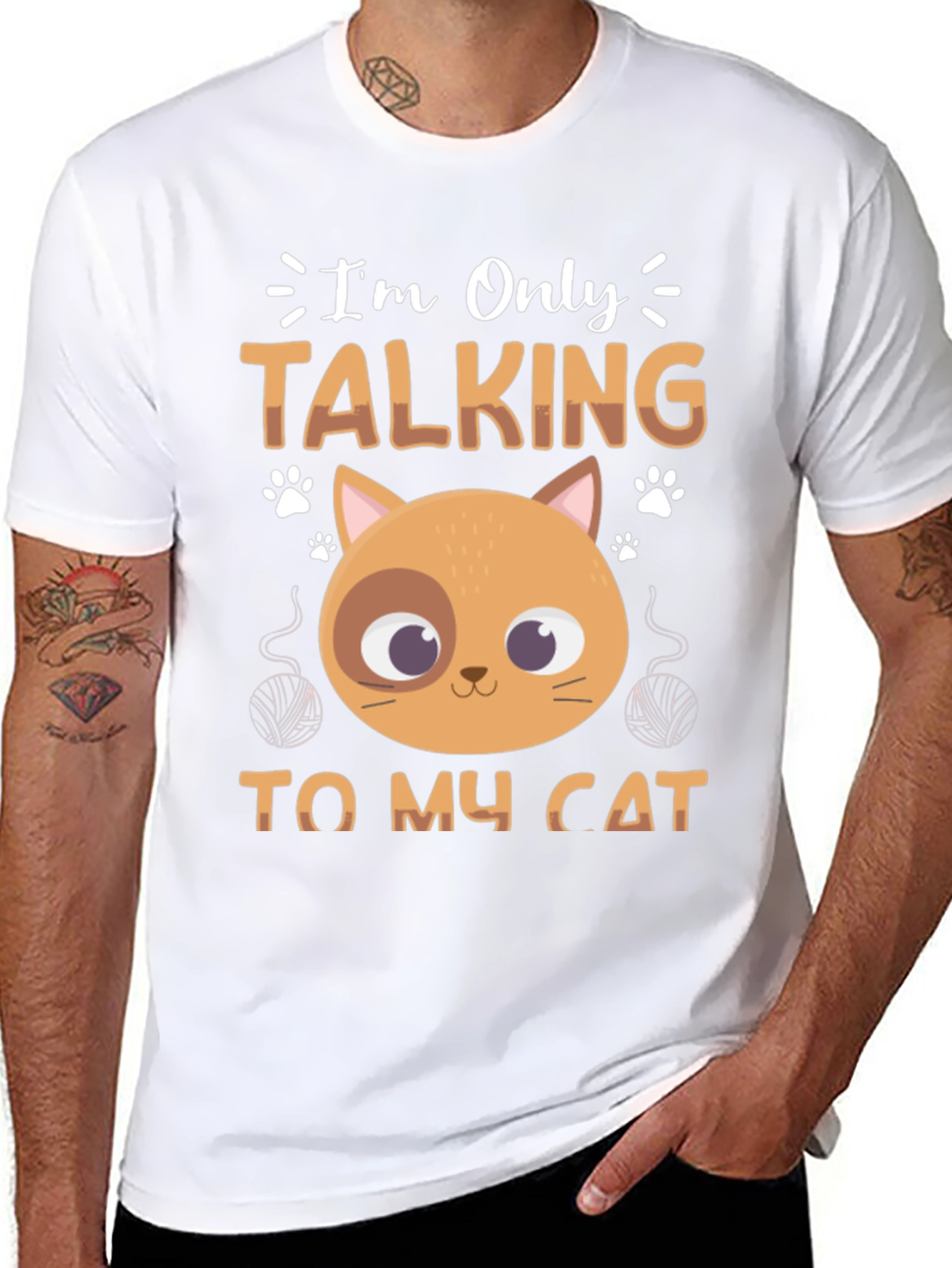 Im Only Talking to My Cat Graphic T-Shirt