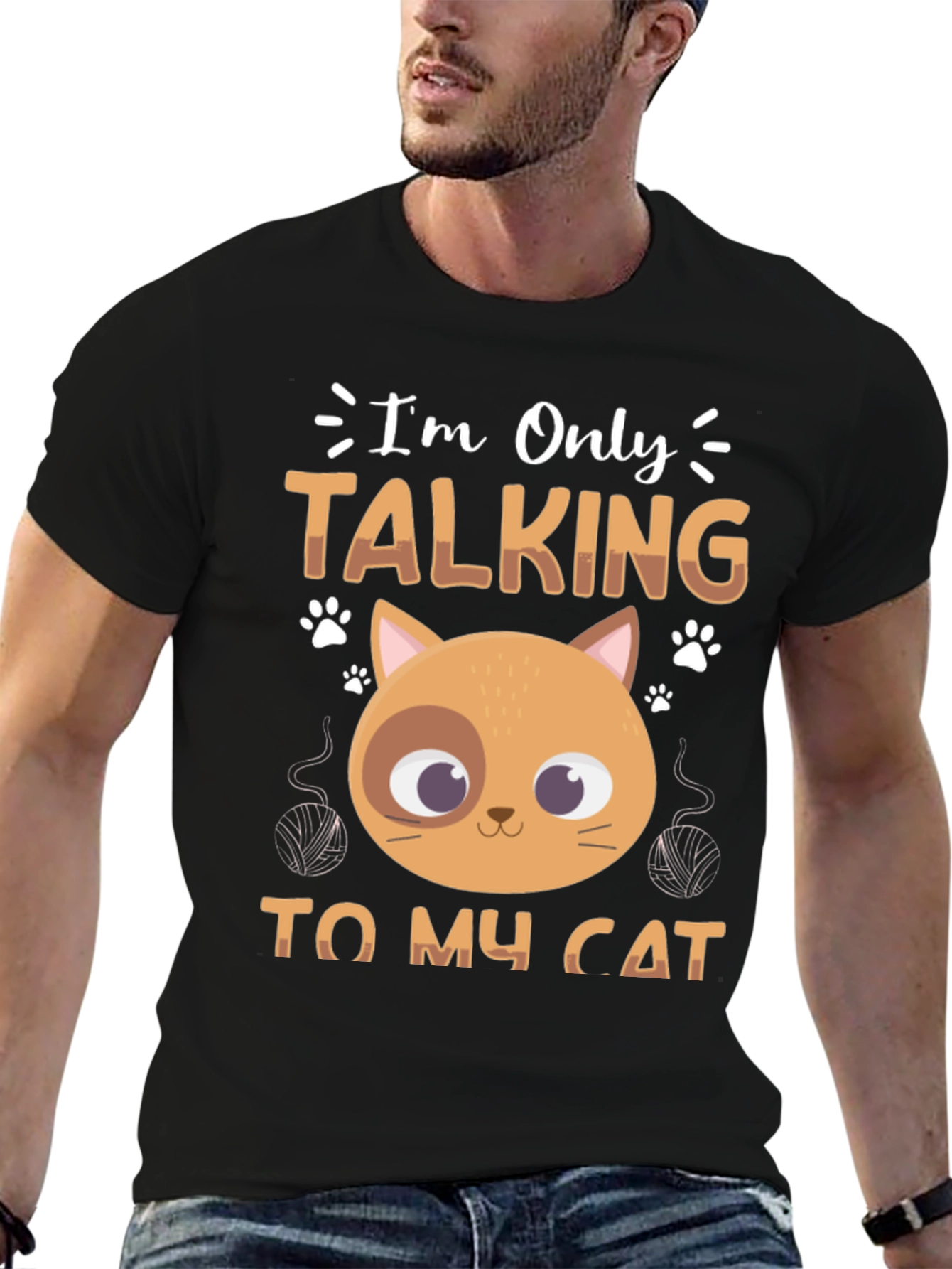 Im Only Talking to My Cat Graphic T-Shirt